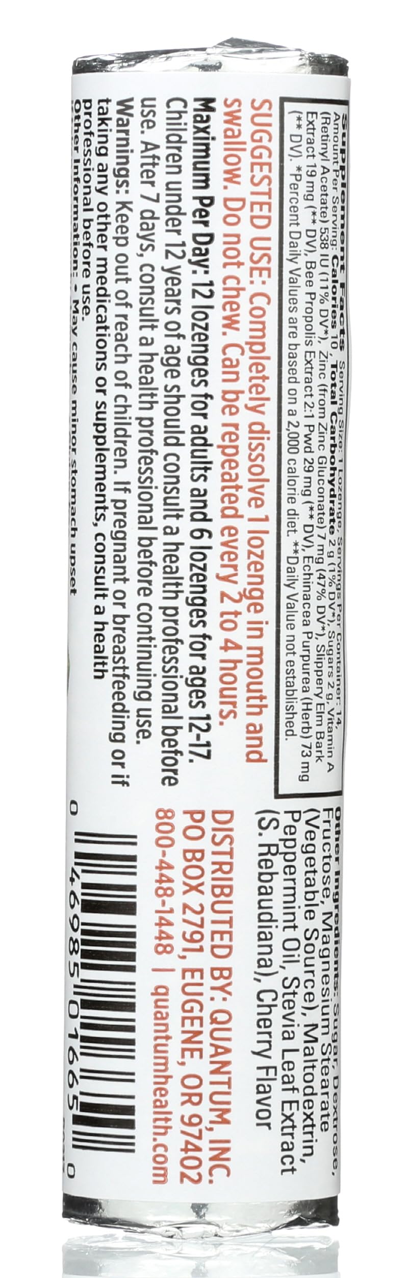 Quantum Zinc Echinacea Cherry-Mint Gummy 14 Count