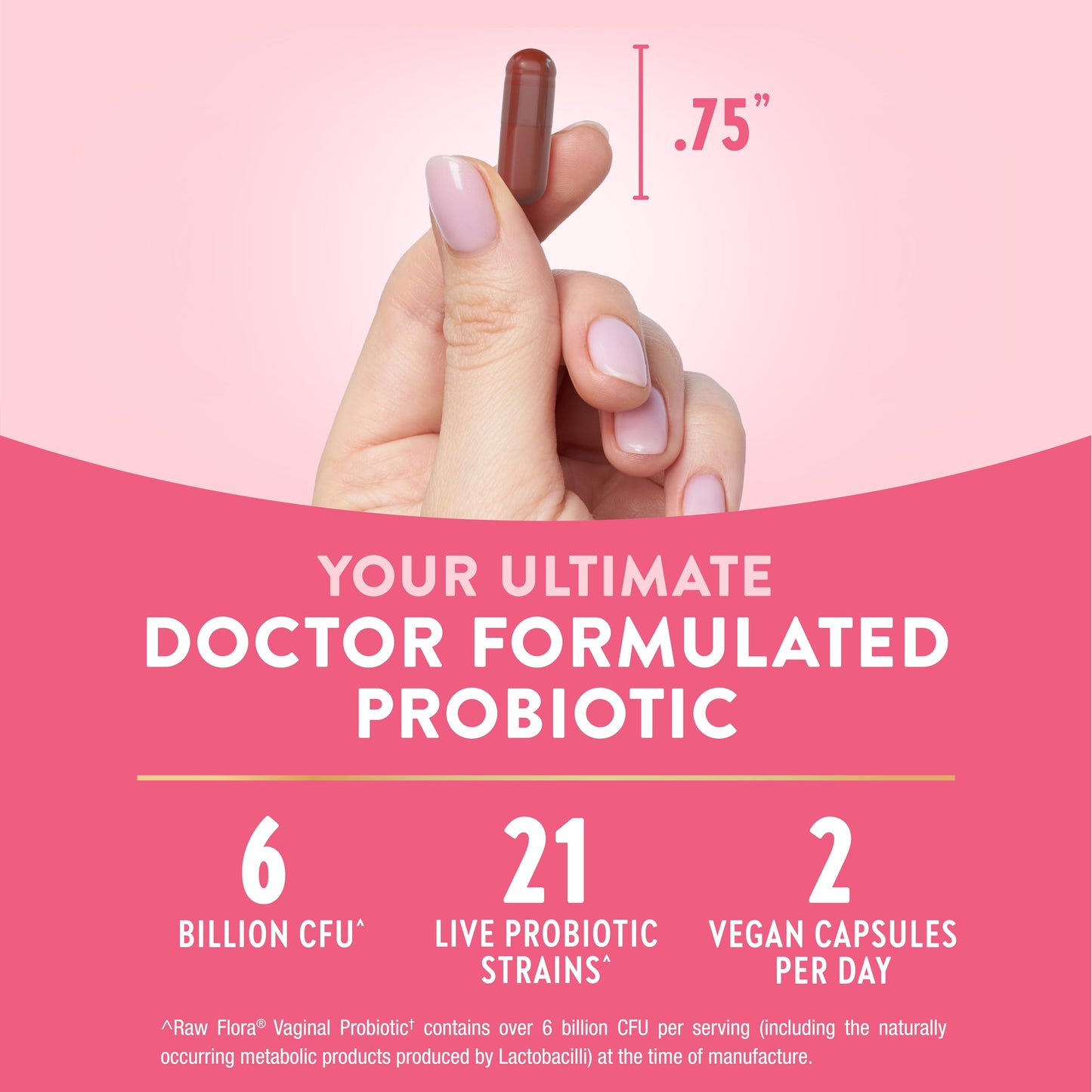 Raw Flora Vaginal Probiotics for Women Capsules, 90 Count