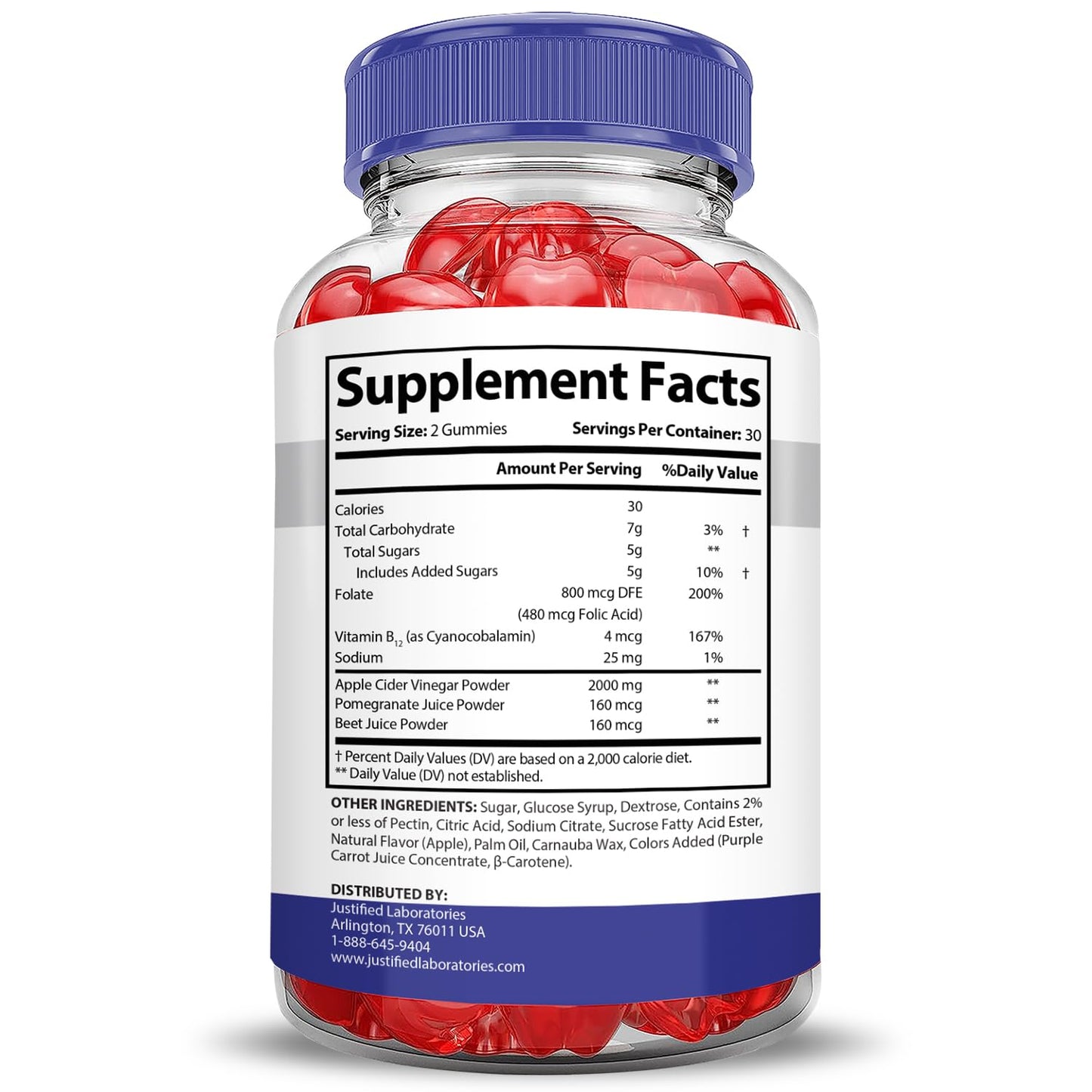 Justified Laboratories Keto Thrive Keto ACV Gummies Extreme 2000MG Gummy 300 Gummies