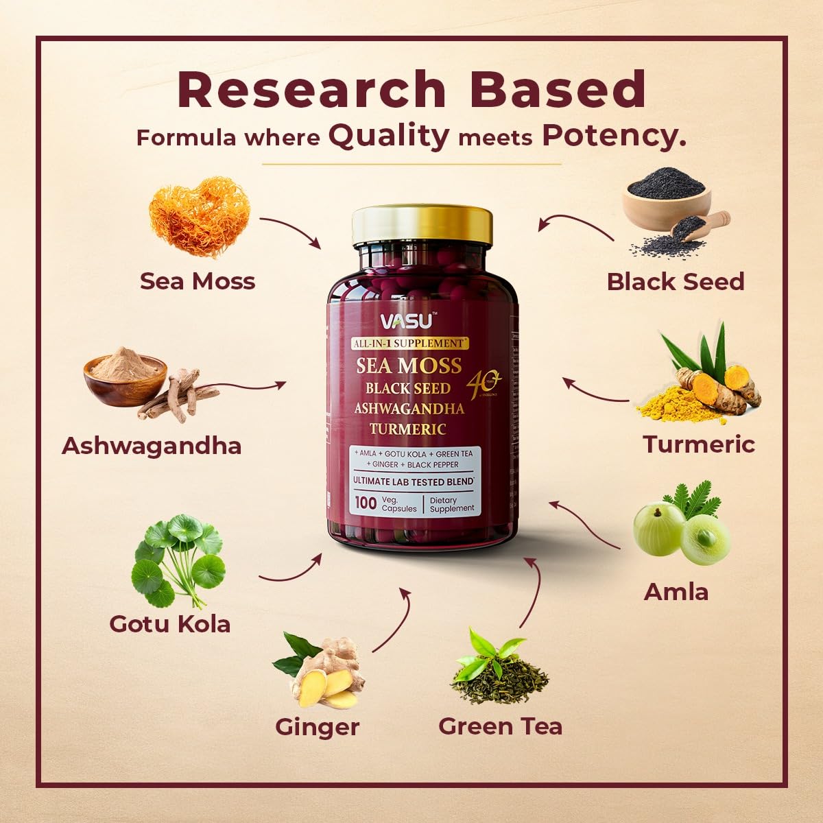 Vasu Sea Moss Capsules 1 Capsule