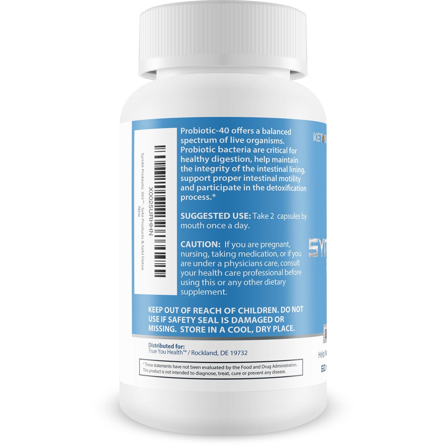 Keto Boss Symbi-Probiotic 365 Keto Probiotic Health Support Capsule, 60 Count