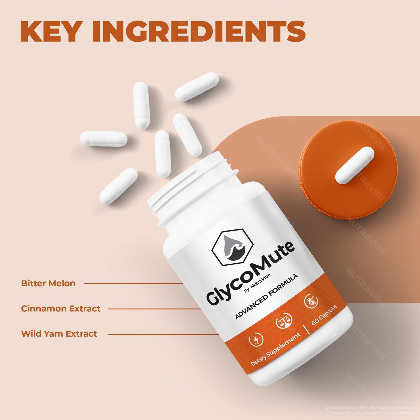 NutraVibe GlycoMute Capsules 120 Capsules