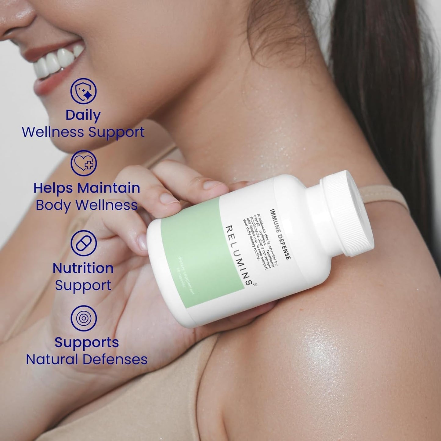 Relumins Immune Boost & Immune Defense Supplement Set Capsules 120