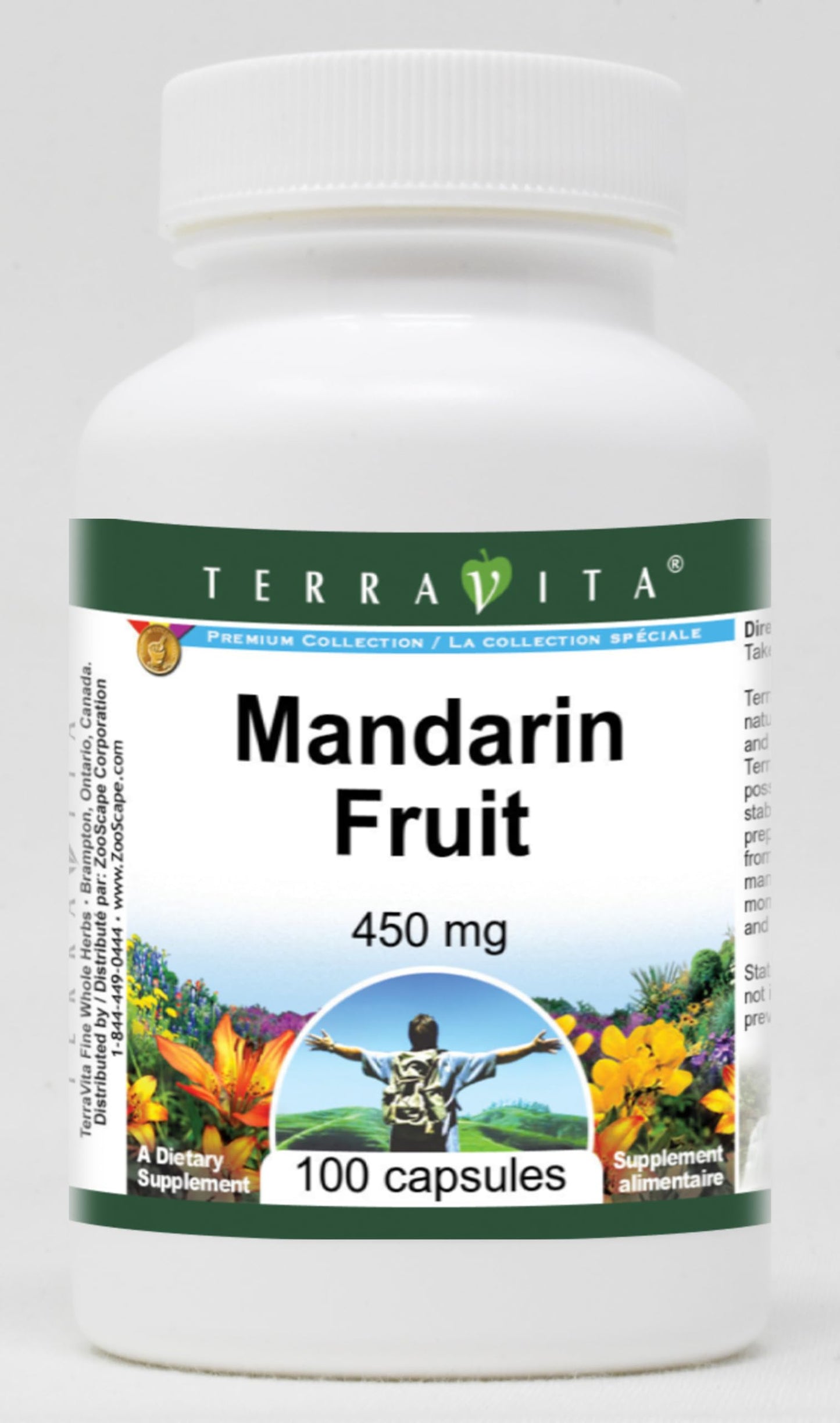 Terravita Mandarin Fruit 450 mg Capsules, 100 Count