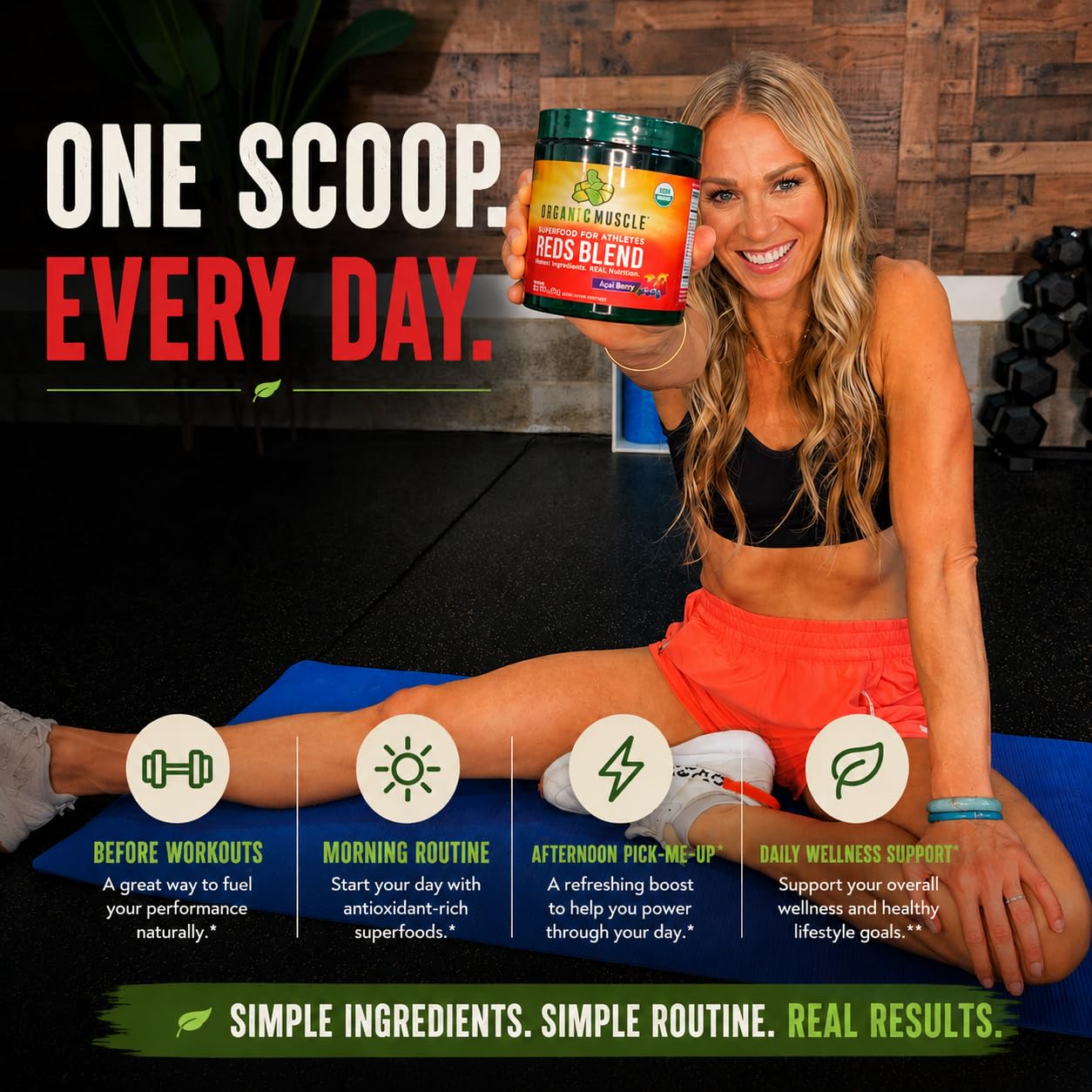 Organic Muscle Reds Superfood Acai Berry Powder 30 Servings