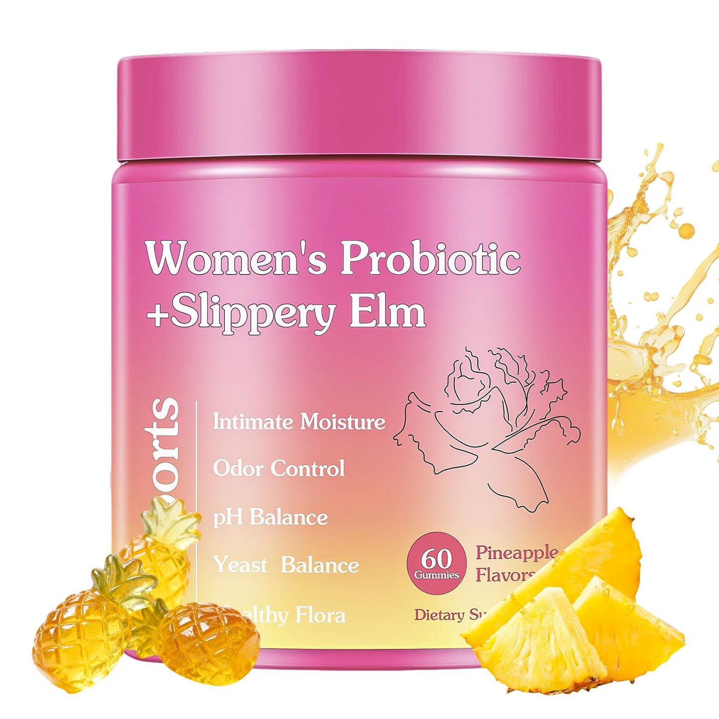 Craftmetal Her Juicy Feminine Probiotic Gummies for Women, 60 Count