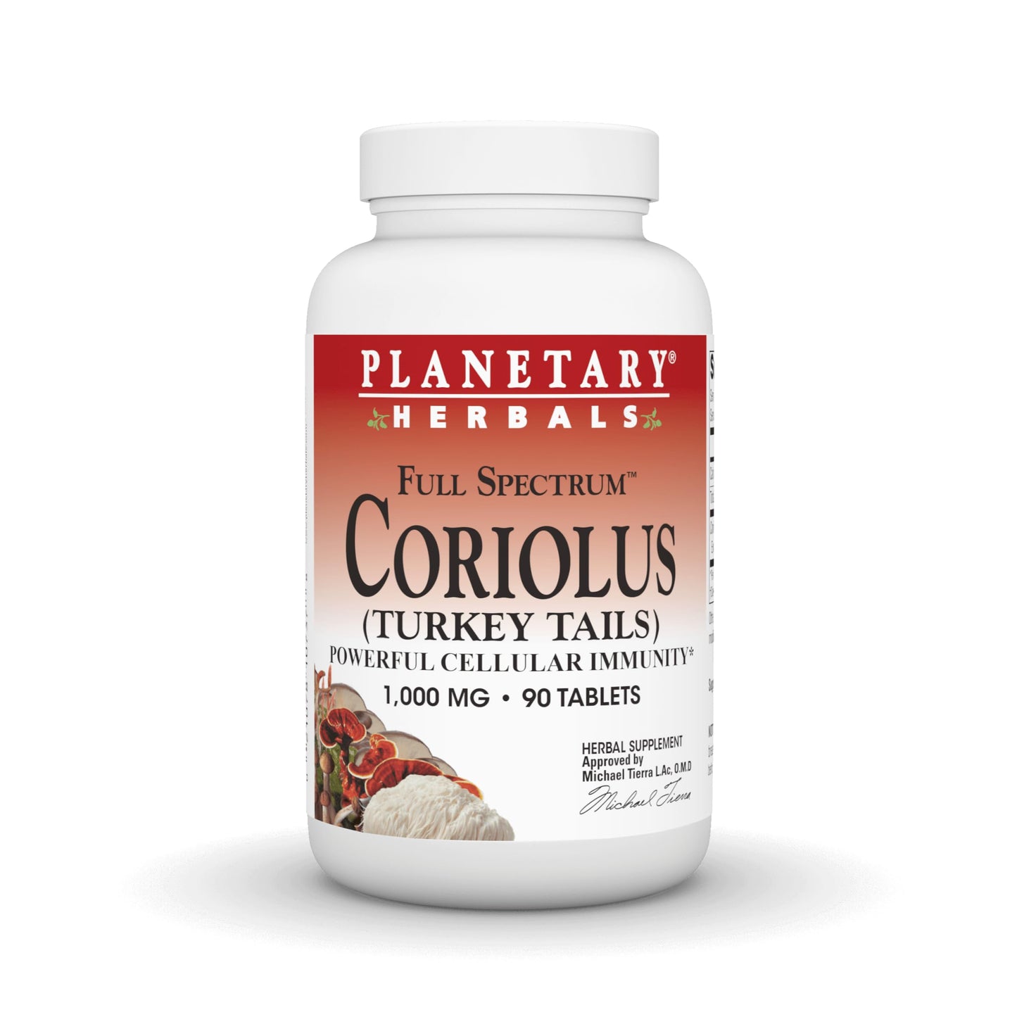 Planetary Herbals Coriolus Full Spectrum 1000mg Tablet 90 Count
