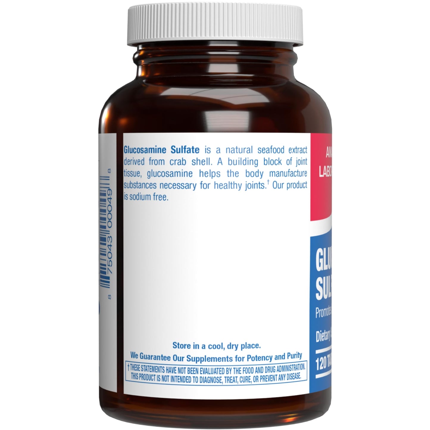 Anabolic Laboratories Glucosamine Sulfate Joint Health Supplement Tablets 120 Tablets