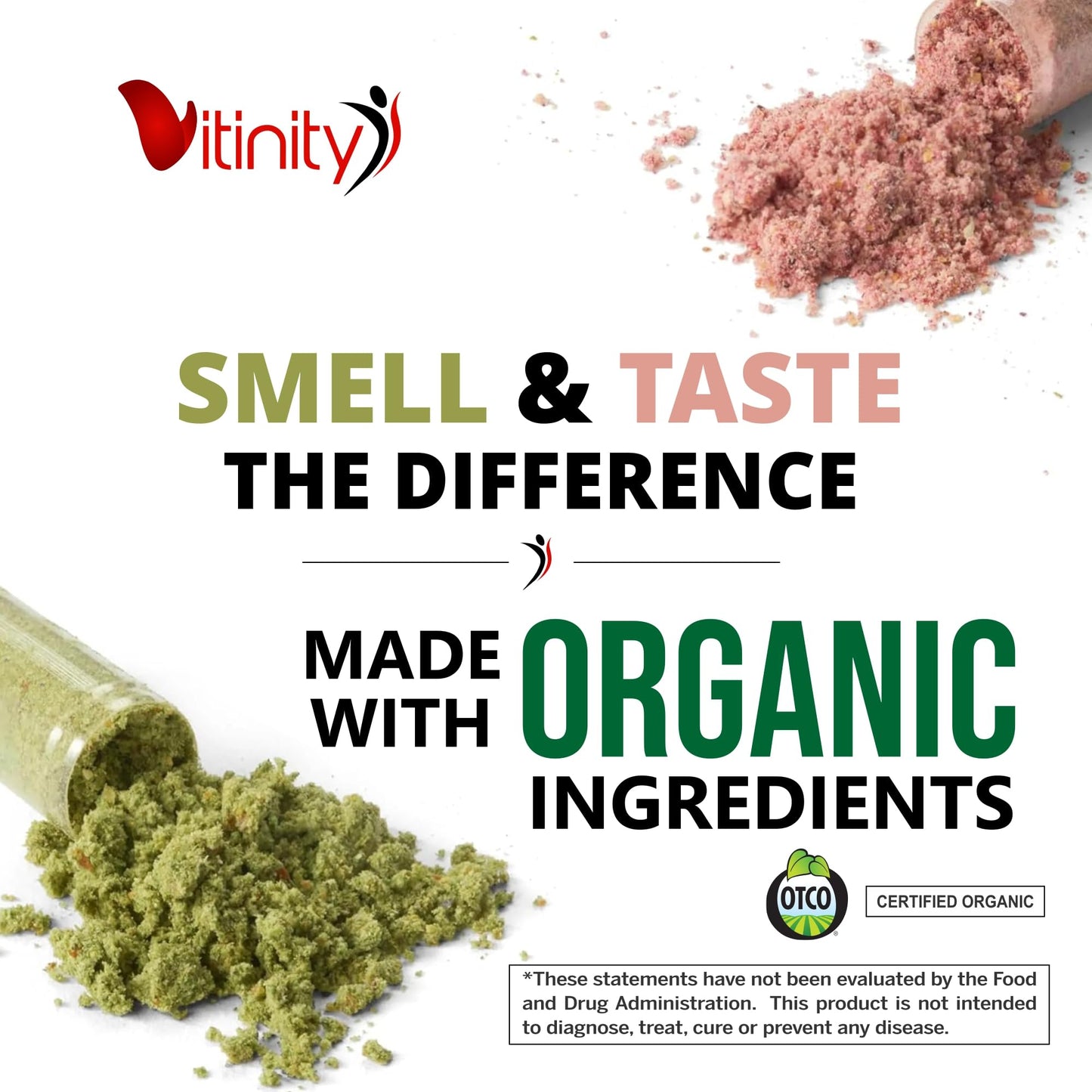 VITINITY Organic Fruits & Veggies Capsules - Superfood Vegetable Vitamin Supplement, Fruits & Greens Blend, 2 Capsules