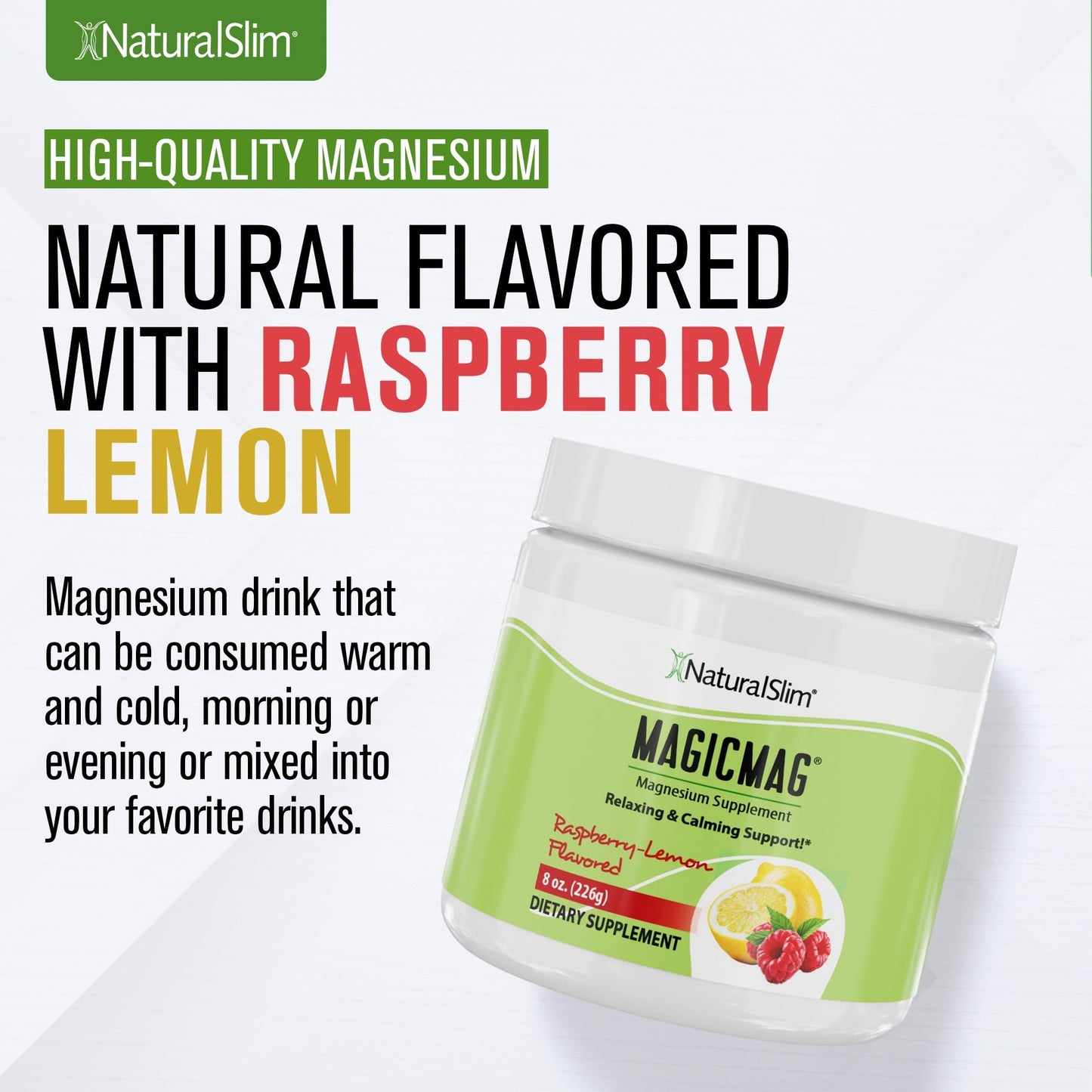 NaturalSlim MagicMag Magnesium Citrate Powder 8 oz