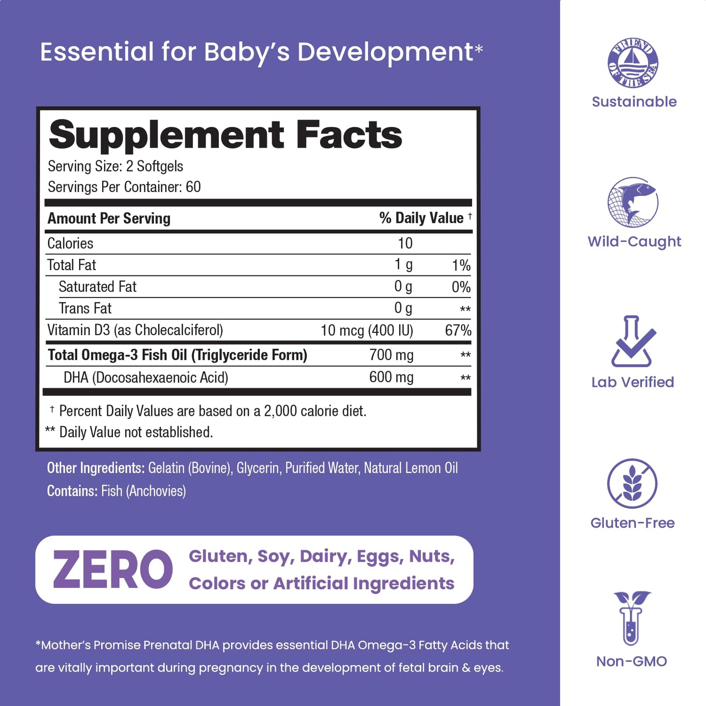 Mother's Promise Vaginal Probiotics + Prenatal DHA & Prenatal Vitamin Gummies Bundle 270 Softgels