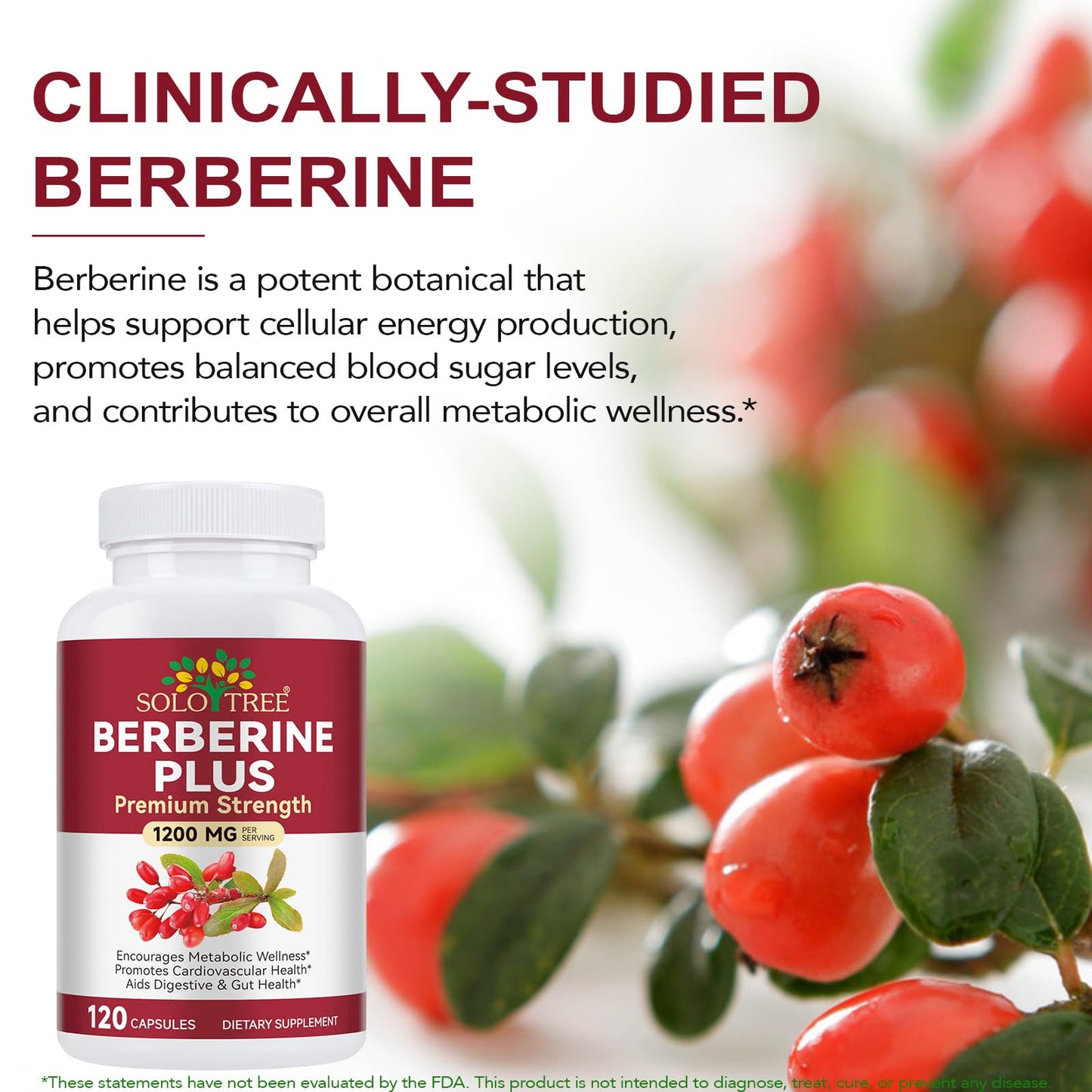 shwdppmy Berberine HCI 1200 mg with Royal Jelly Berberine Supplement Capsules 120