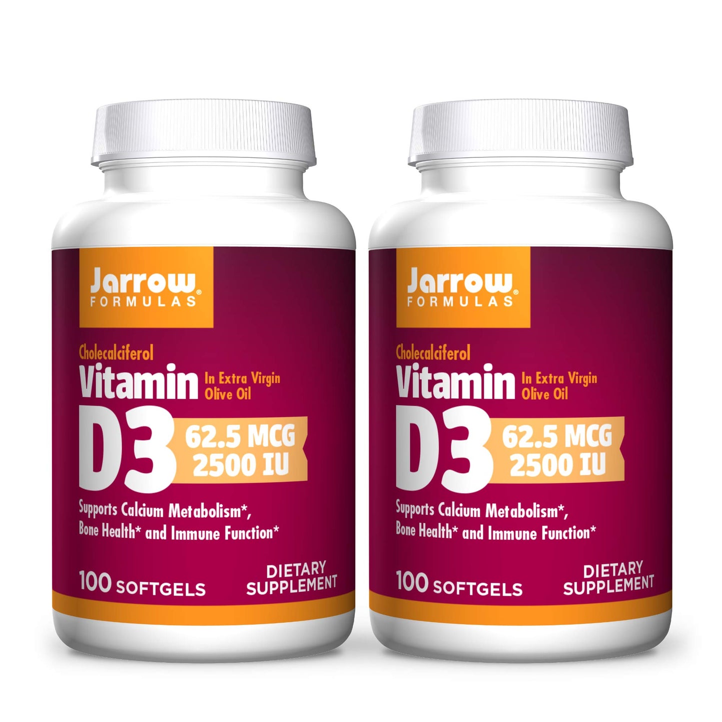 Jarrow Formulas Vitamin D3 2500 IU Softgels 200