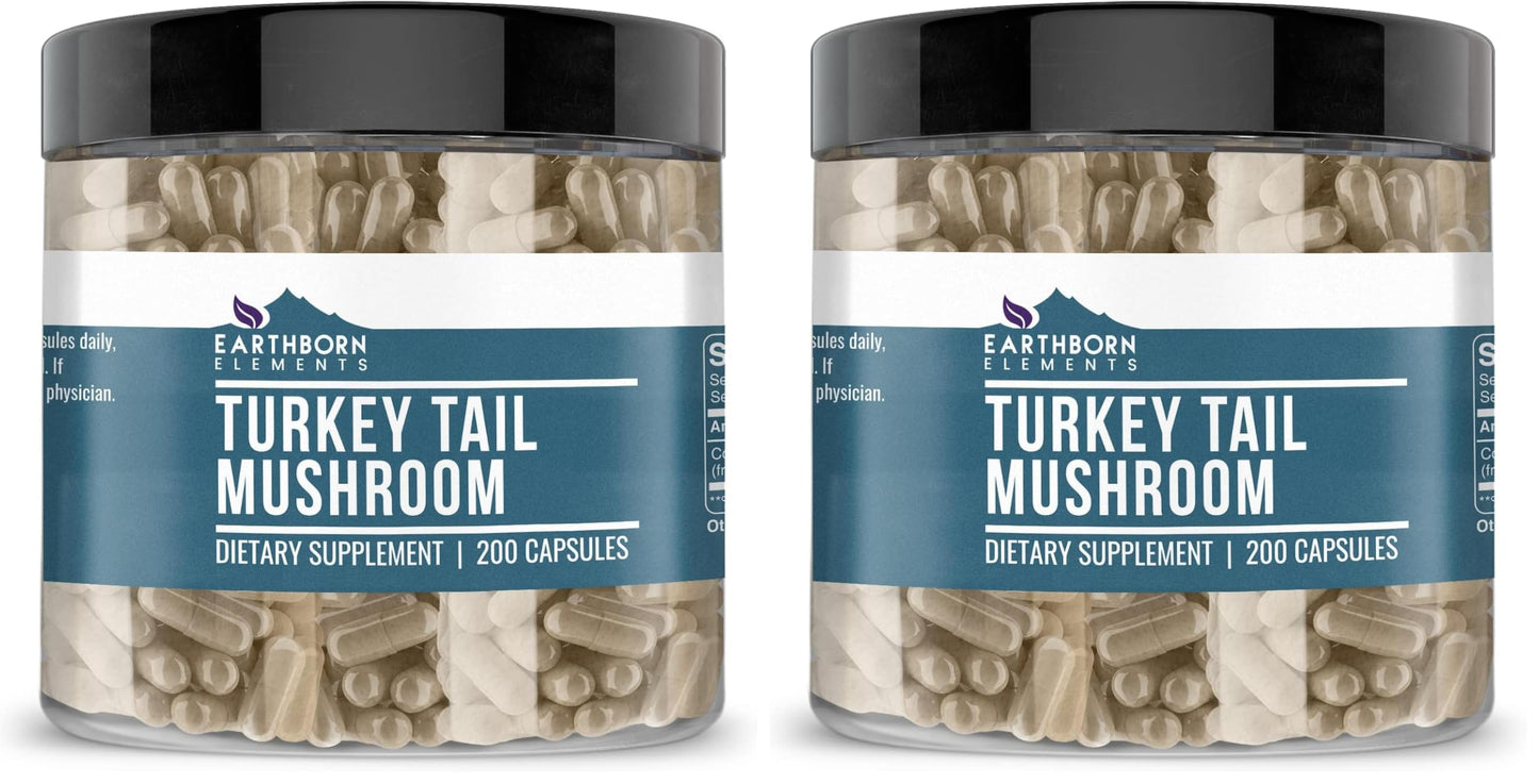 Earthborn Elements Turkey Tail Mushroom Capsule 400 Capsules