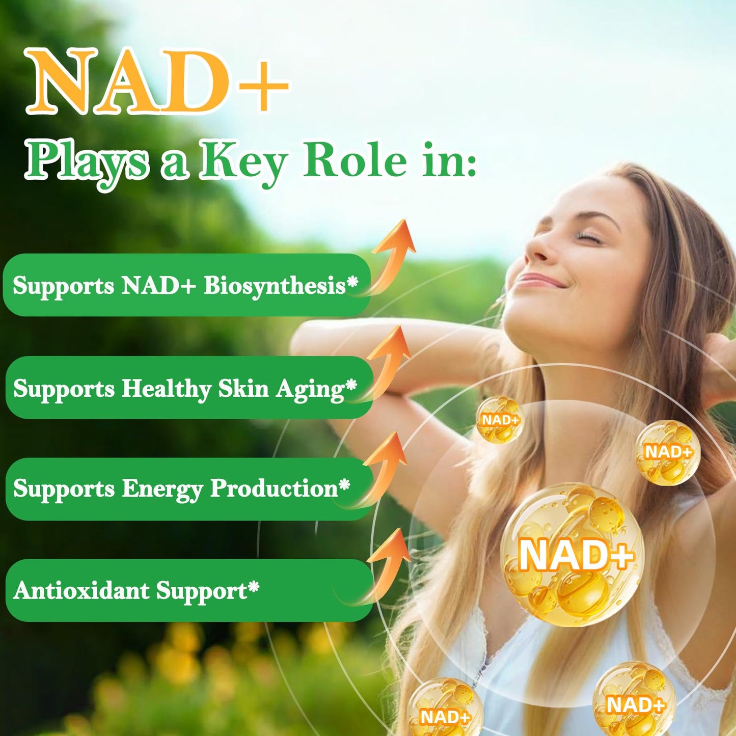 Bebien fit NAD+ Supplement for Healthy Aging Capsule 60 Count