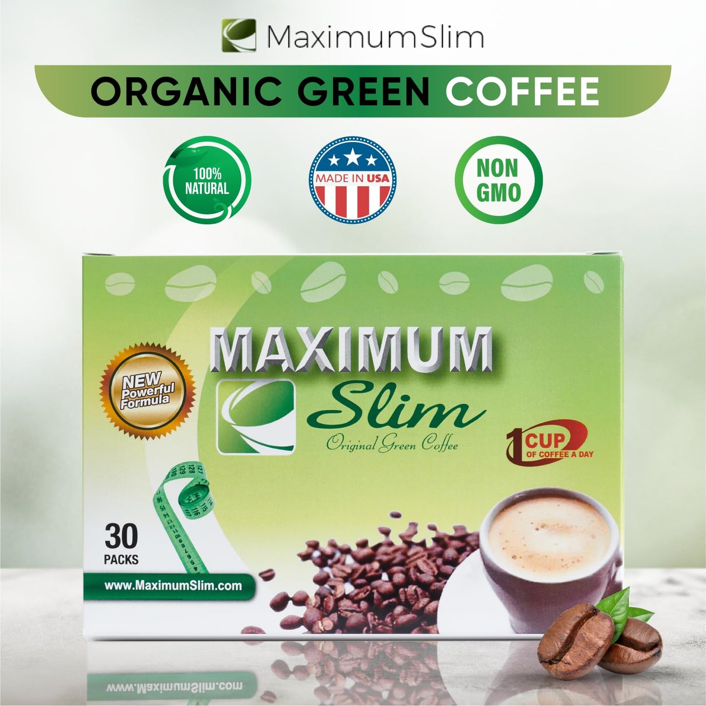 Maximum Slim Original Green Coffee Powder, 1 Count