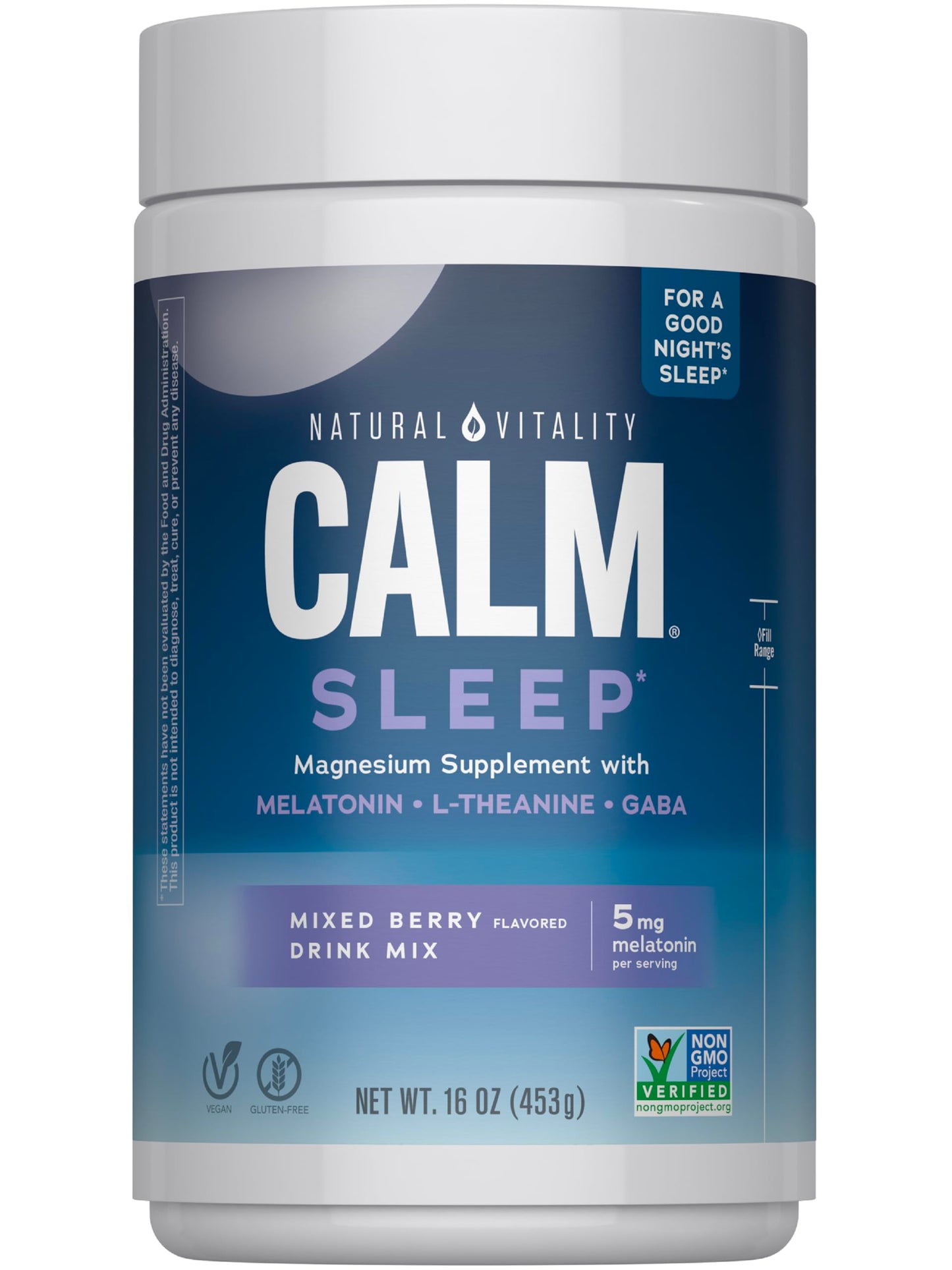 Natural Vitality Calm Sleep Melatonin Powder, 16 oz