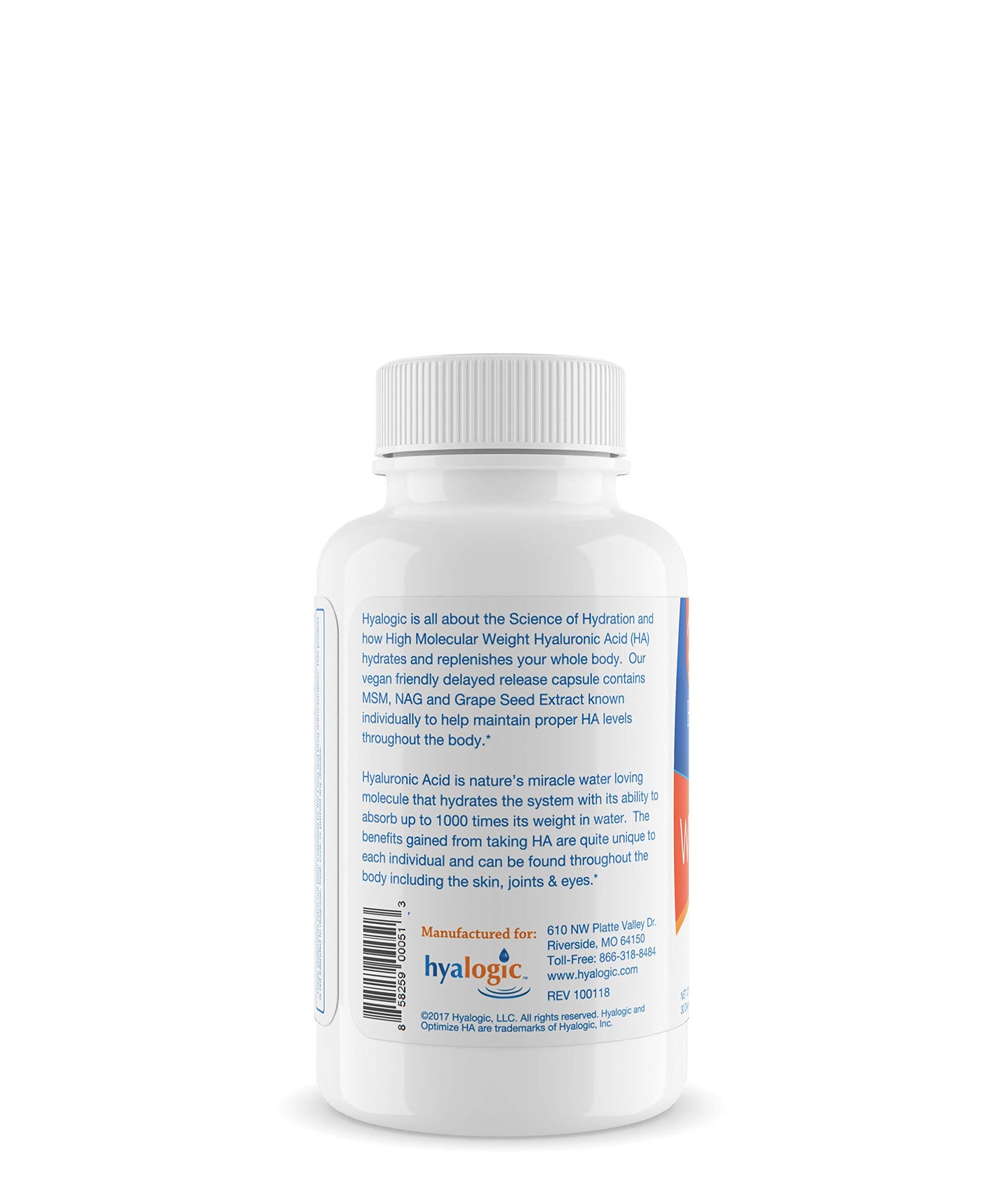 Hyalogic Hyaluronic Acid 120 mg Delayed Release Capsules, 30 Count