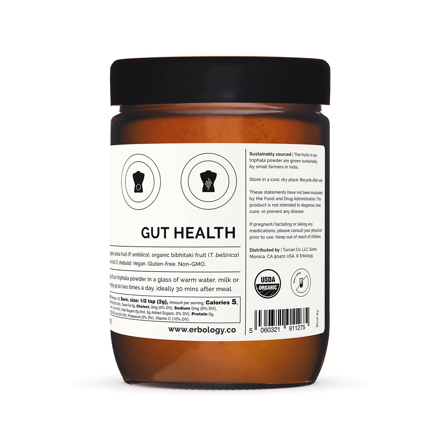 Erbology Organic Triphala Powder 3.2 oz