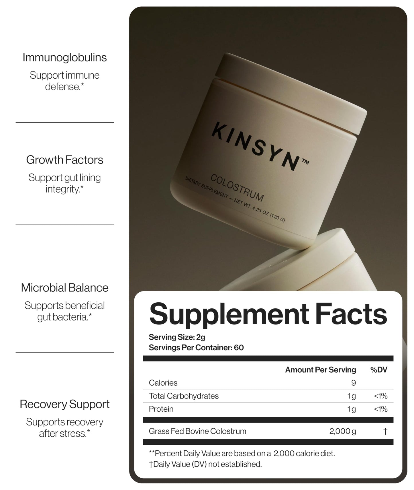 Kinsyn Colostrum Powder 4.23 Ounce