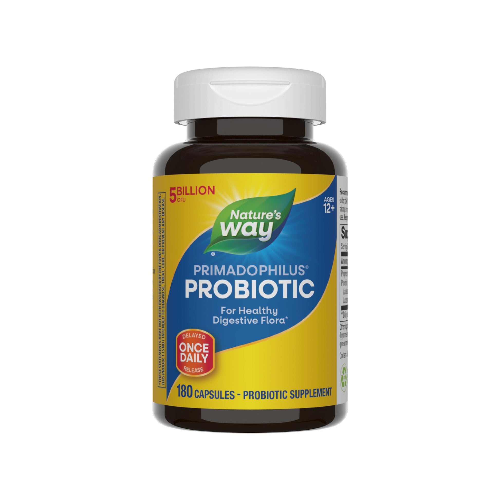 Nature's Way Primadophilus Original 5 Billion CFU Capsules, 180 Count