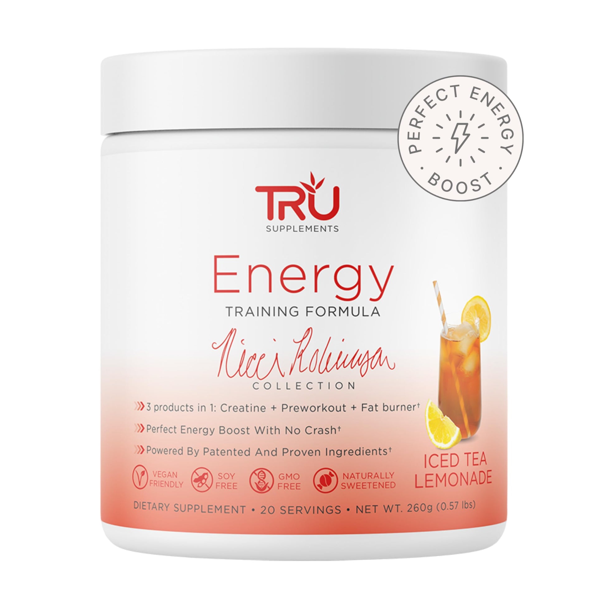 TRU Supplements Energy Pre Workout Training Formula Powder 9.17 oz