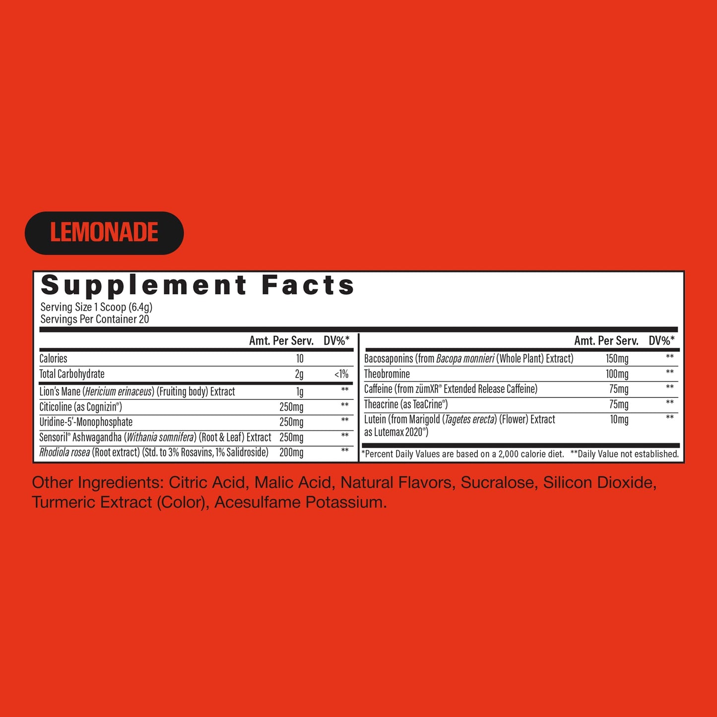 RAW Steady State Low Stim Nootropic Pre Workout Powder 4.8 Ounce