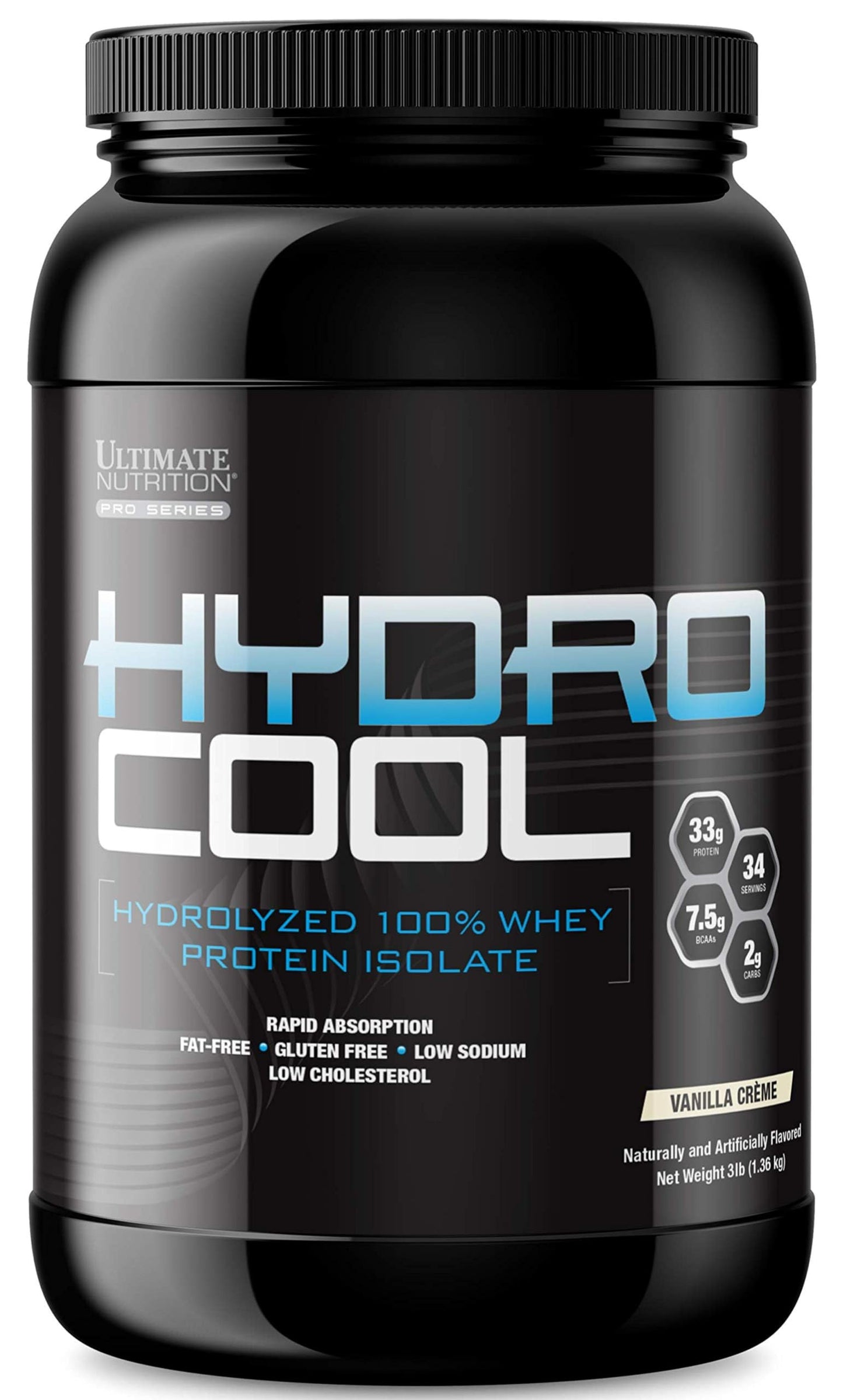 Ultimate Nutrition HydroCool Hydrolyzed Whey Isolate Powder, Vanilla, 48 Servings