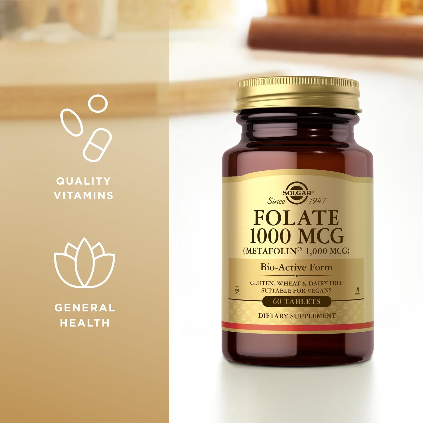 Solgar Folate (as Metafolin) 1000mg Tablet 60 Tablets
