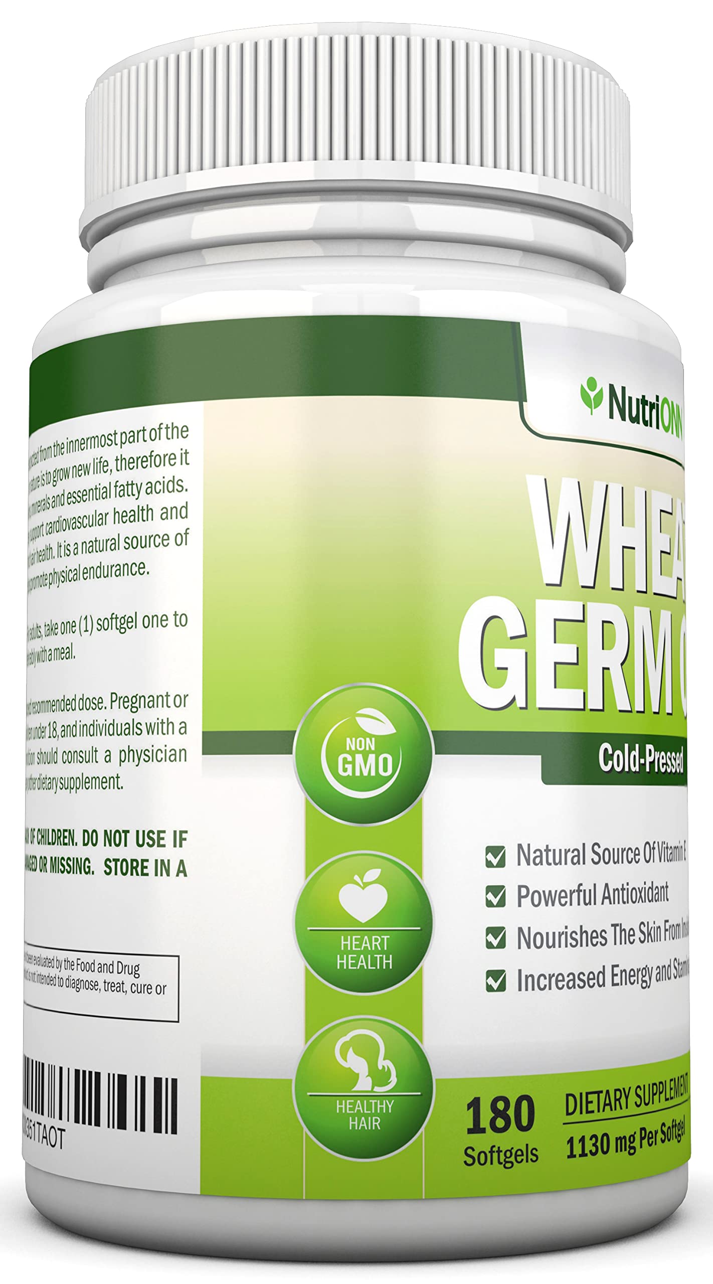 NutriONN Wheat Germ Oil Softgels 180