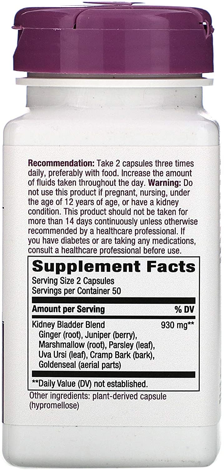 Nature's Way Kidney Bladder 465 mg per Capsule, 100 Capsules