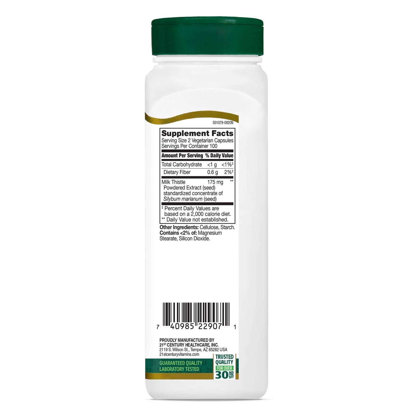 21st Century Milk Thistle Extract Capsules, 200 Count