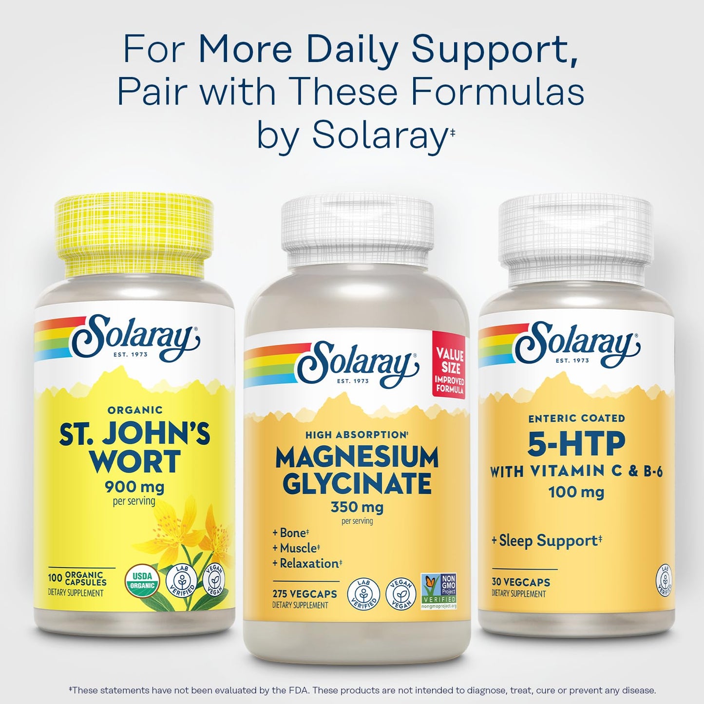 Solaray 5-HTP 100mg with Vitamin C and Vitamin B6, 30 Capsules