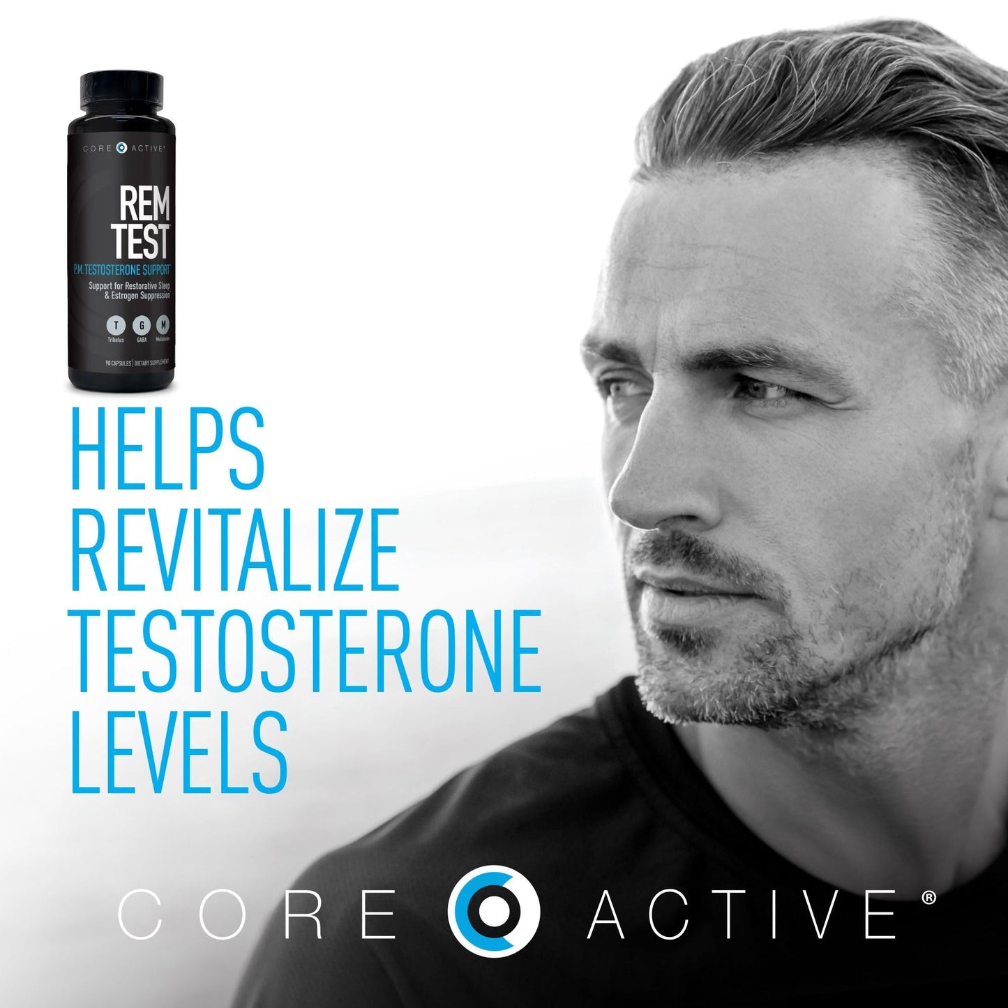 (CORE)ACTIVE REM Test Booster PM Testosterone Support, 90 Capsules