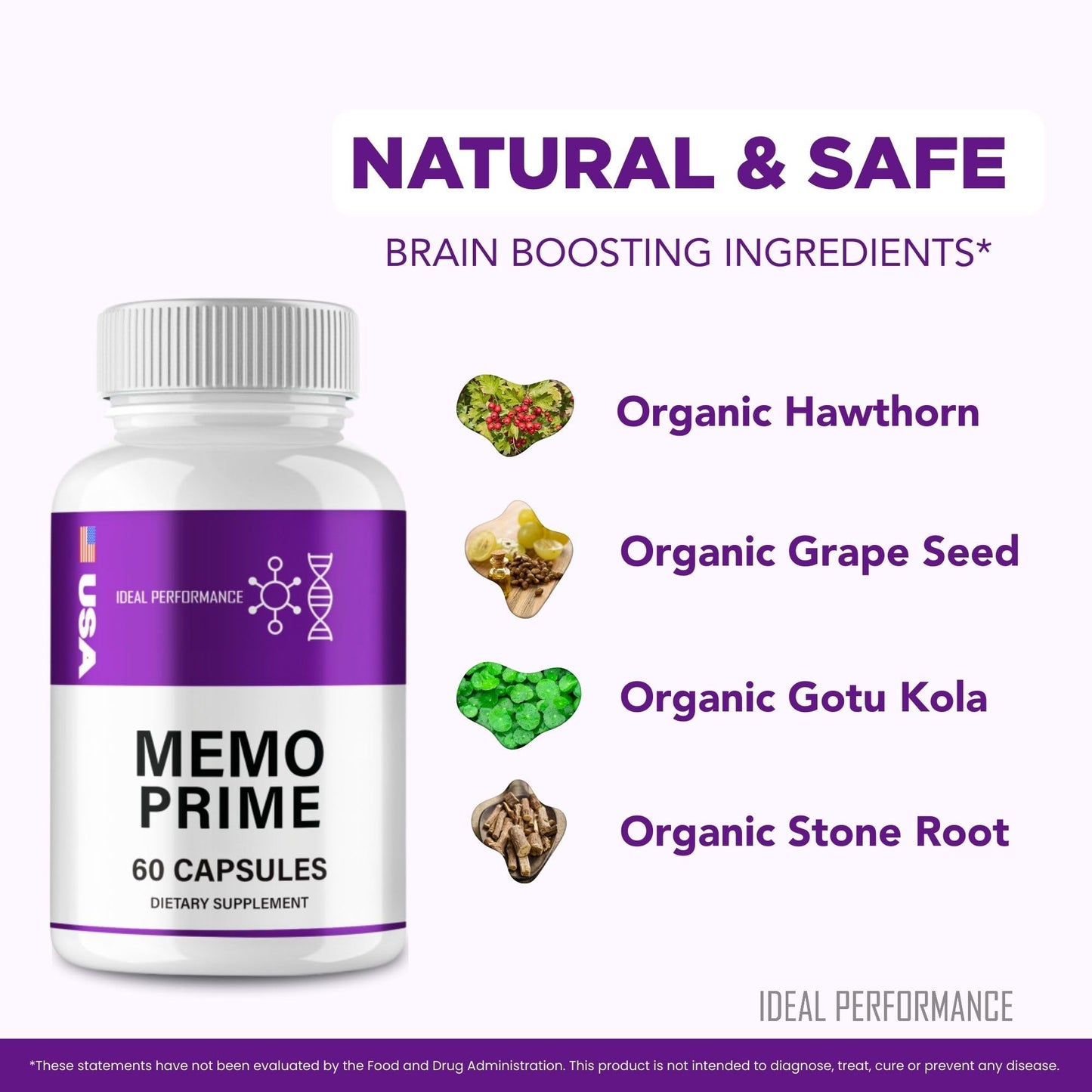IDEAL PERFORMANCE Memo Prime Capsules, 180 Capsules