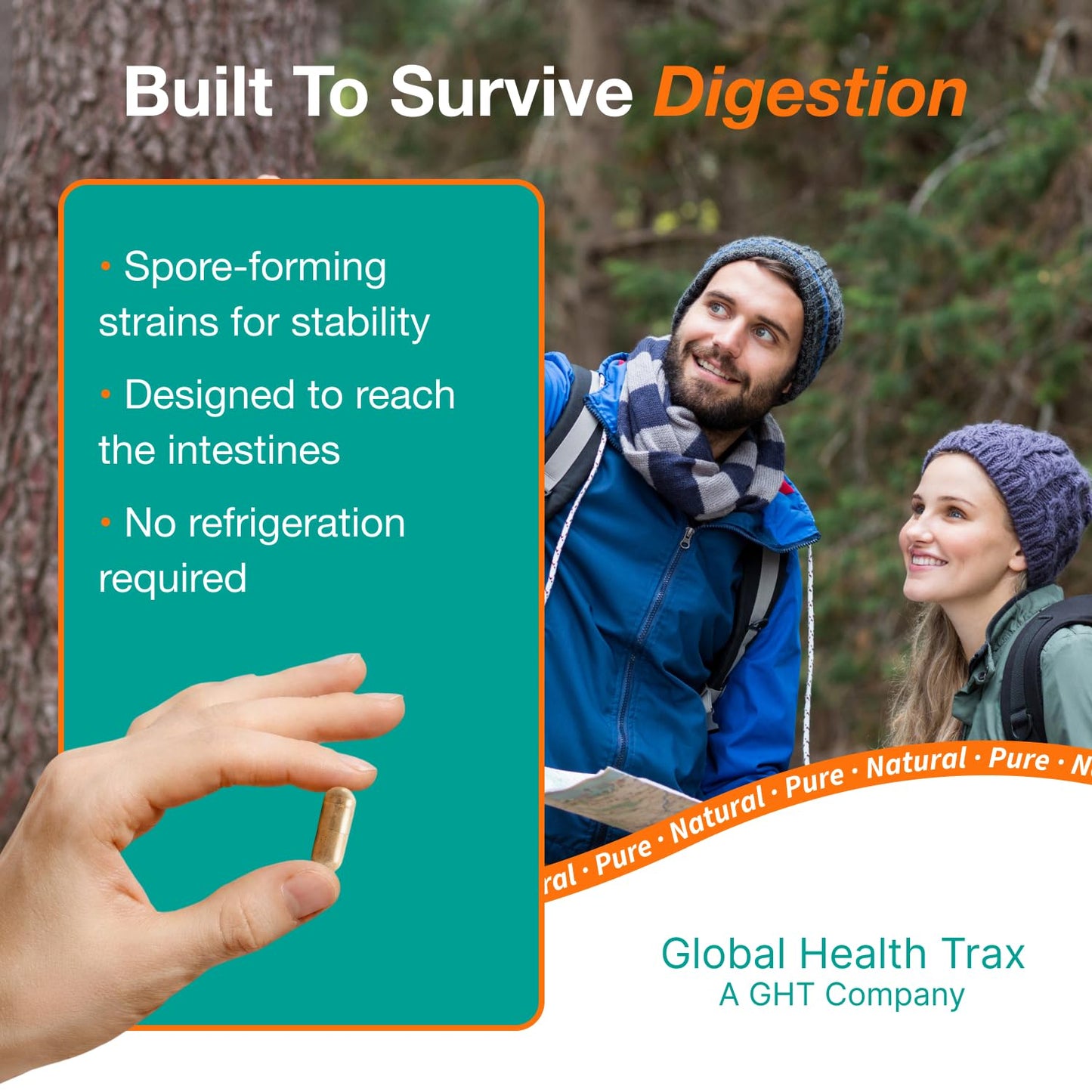 GHT Global Health Trax ThreeLac Probiotic Capsules 240 Capsules
