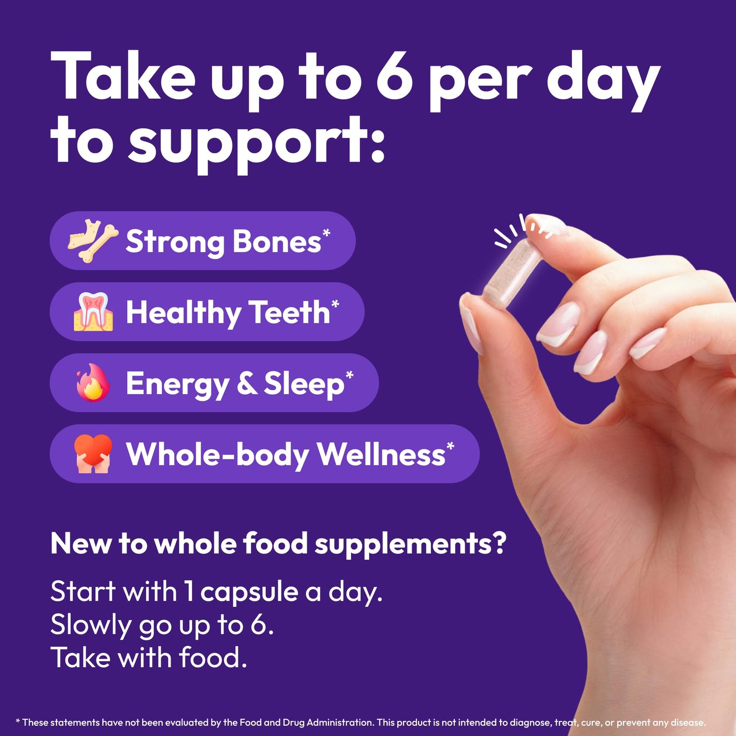 Strong Jaw Bone & Jaw Restore Calcium Supplements with Vitamin D3, K2 & Magnesium Capsules, 180