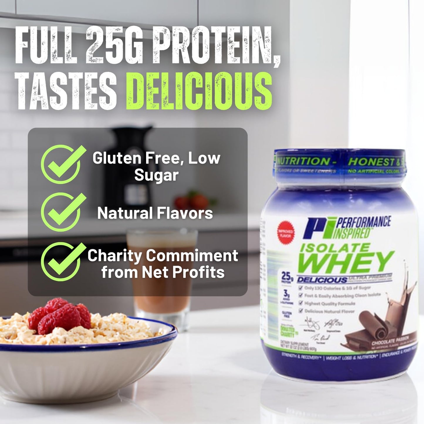 Performance Inspired Isolate Whey Protein Powder – Chocolate Passion – 32
