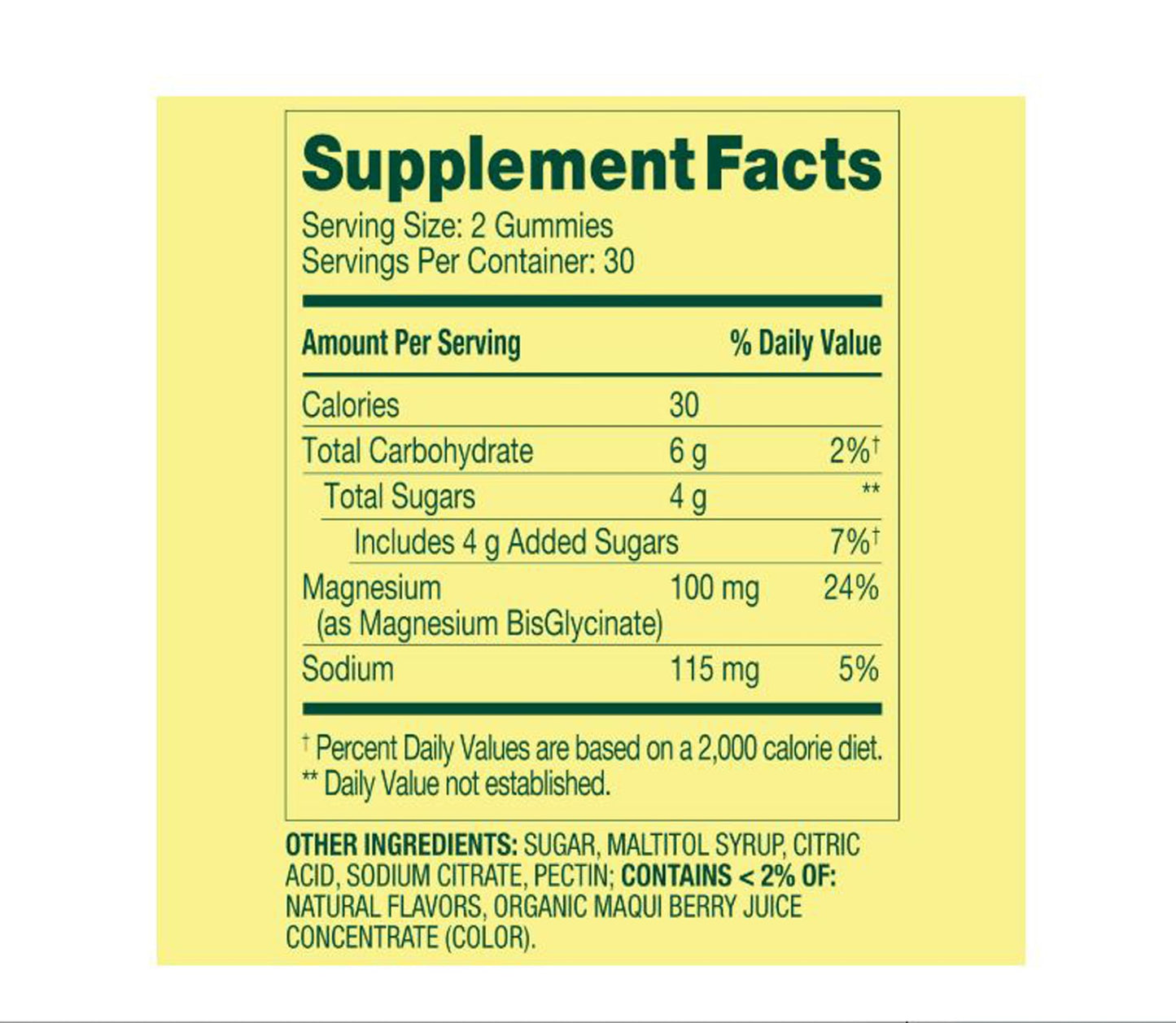 H4U Magnesium Glycinate Dietary Supplement Vegetarian Gummies Cherry Berry 100 mg, 60 Gummies