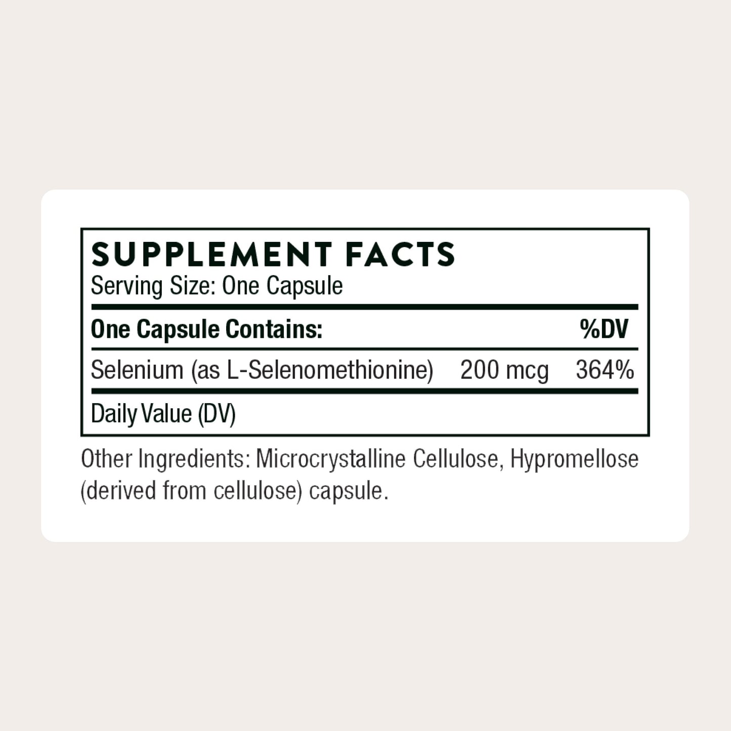 THORNE Selenium 200 mcg L-Selenomethionine Supplement, 60 Capsules