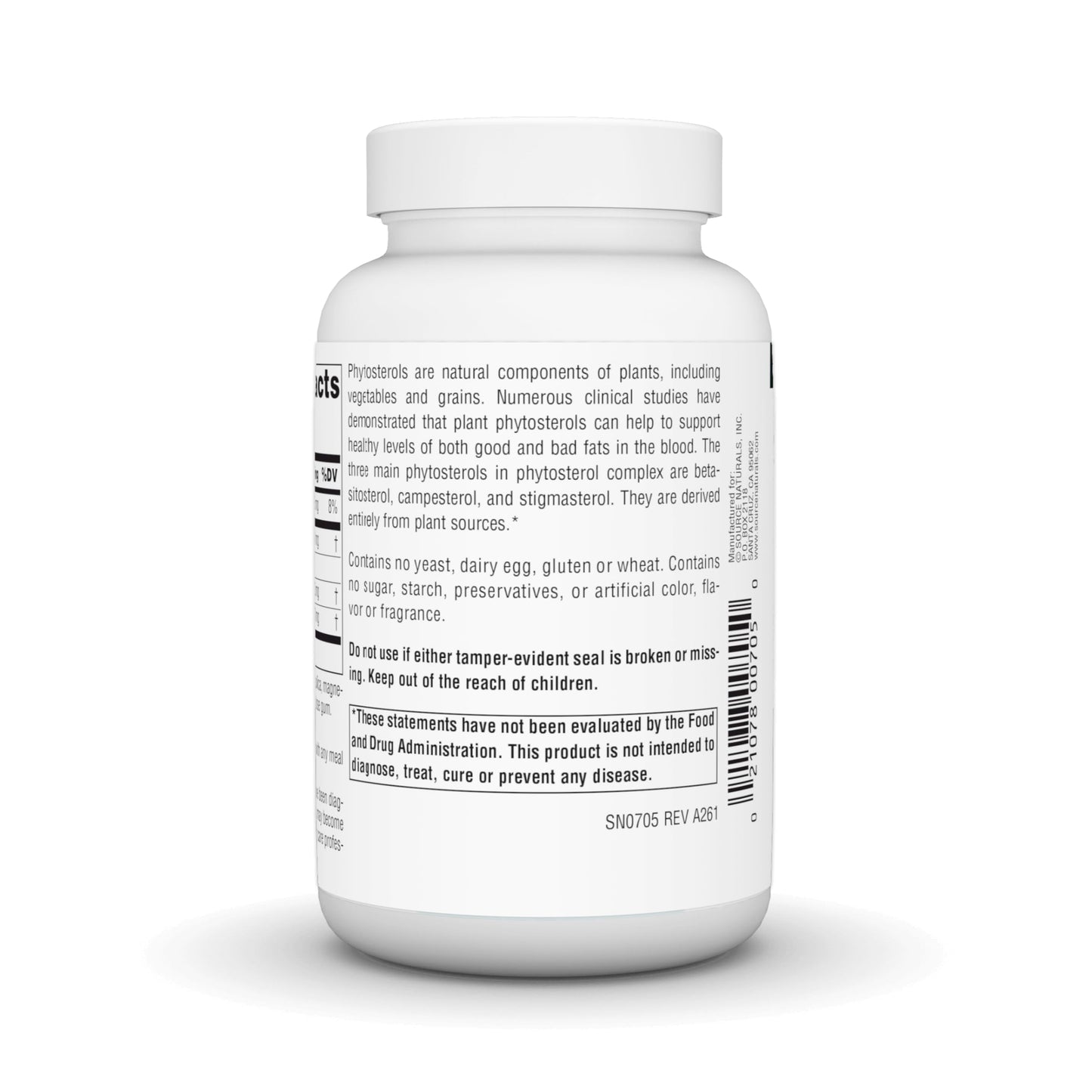 Source Naturals Phytosterol Complex with Beta-Sitosterol 113 mg Tablet, 180 Tablets