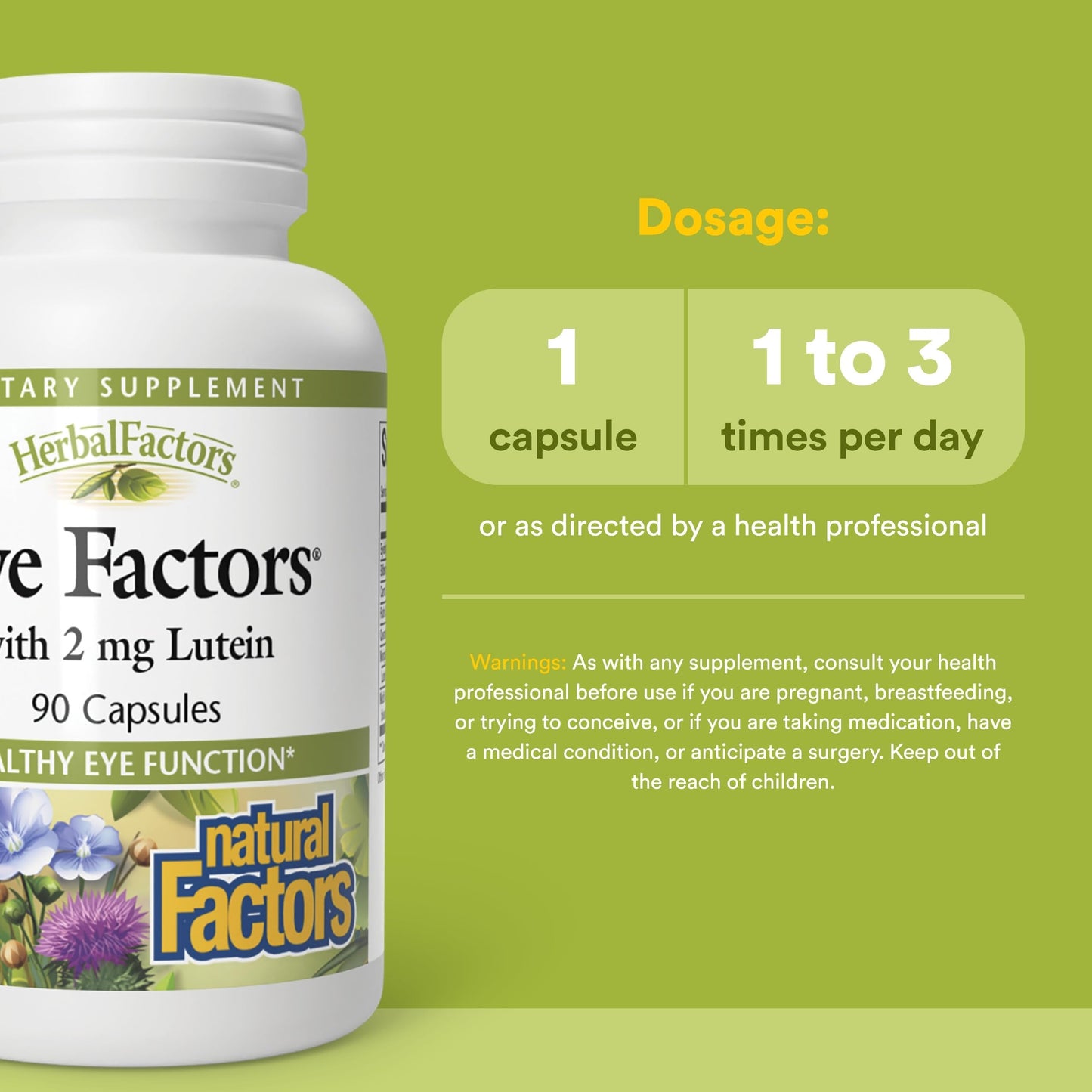 Natural Factors Eye Factors Capsules, 90 Count