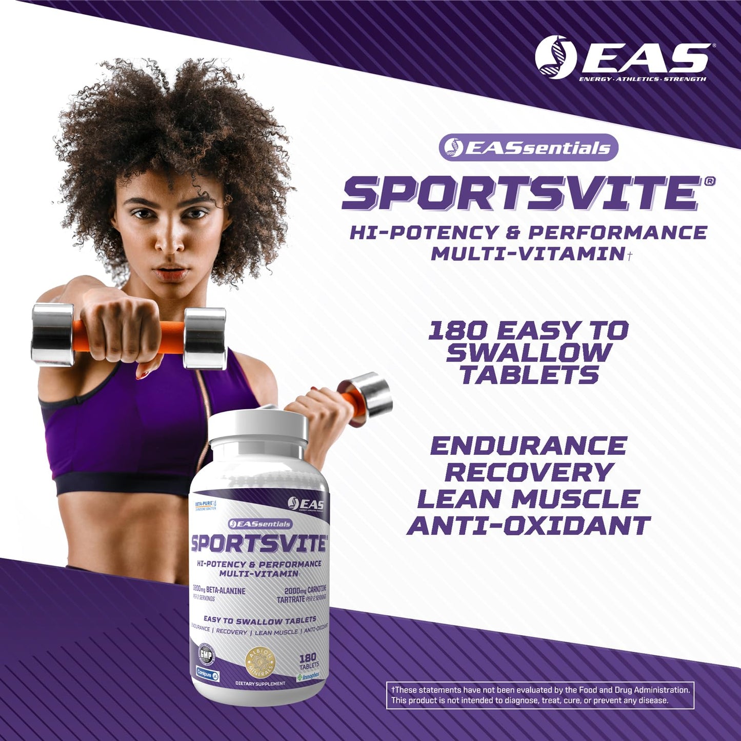EAS SportsVite High Potency Multivitamin for Athletes 180 Tablets