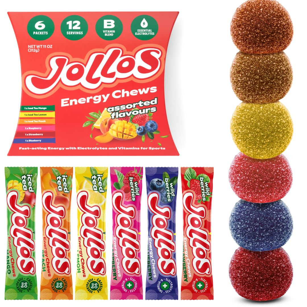 Jollos Energy Chews with Electrolytes & B Vitamins, 6 Chews
