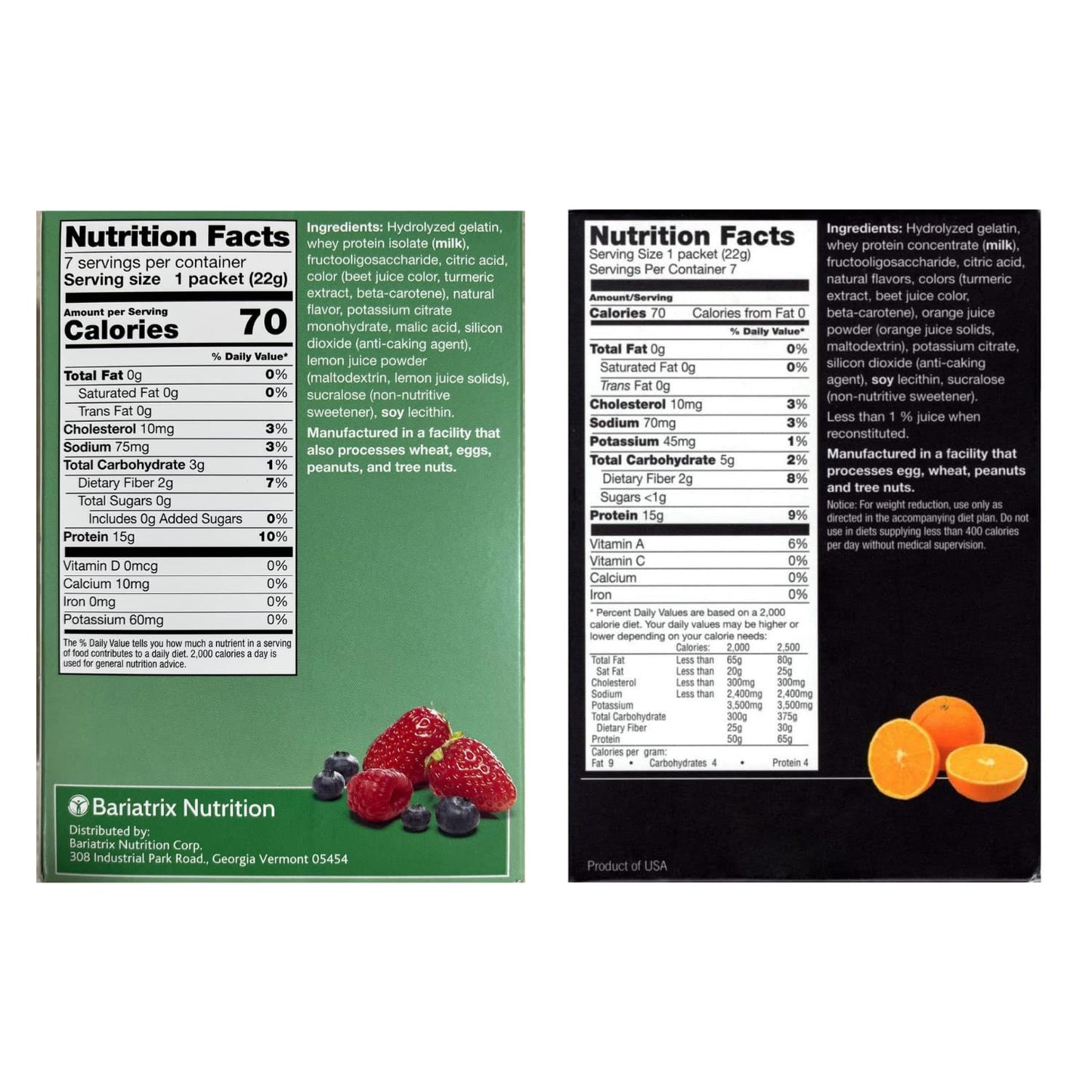 ProtiFit High Protein Berry Blast & Orange Fruit Drink Powder, 2 Pack