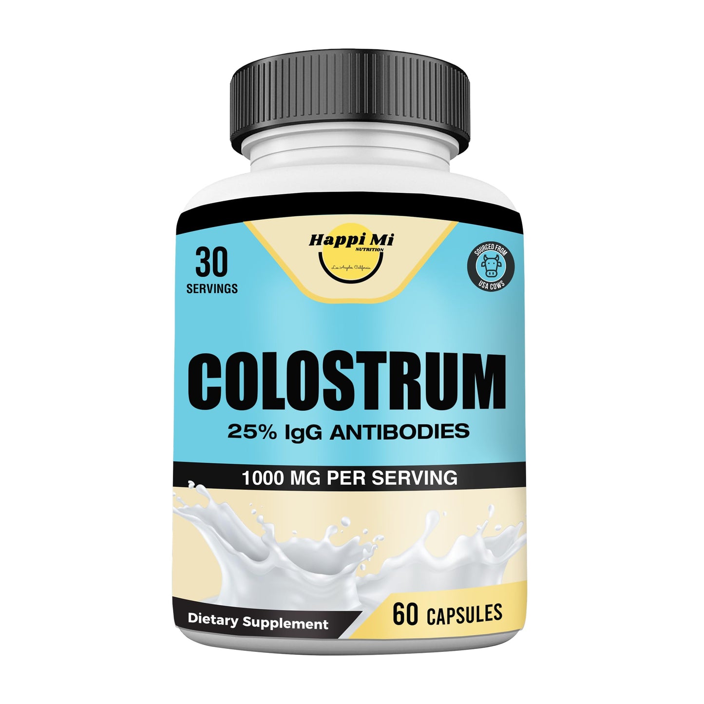 Happi Mi Nutrition Colostrum Capsules 1000mg Per Serving, 60 Count
