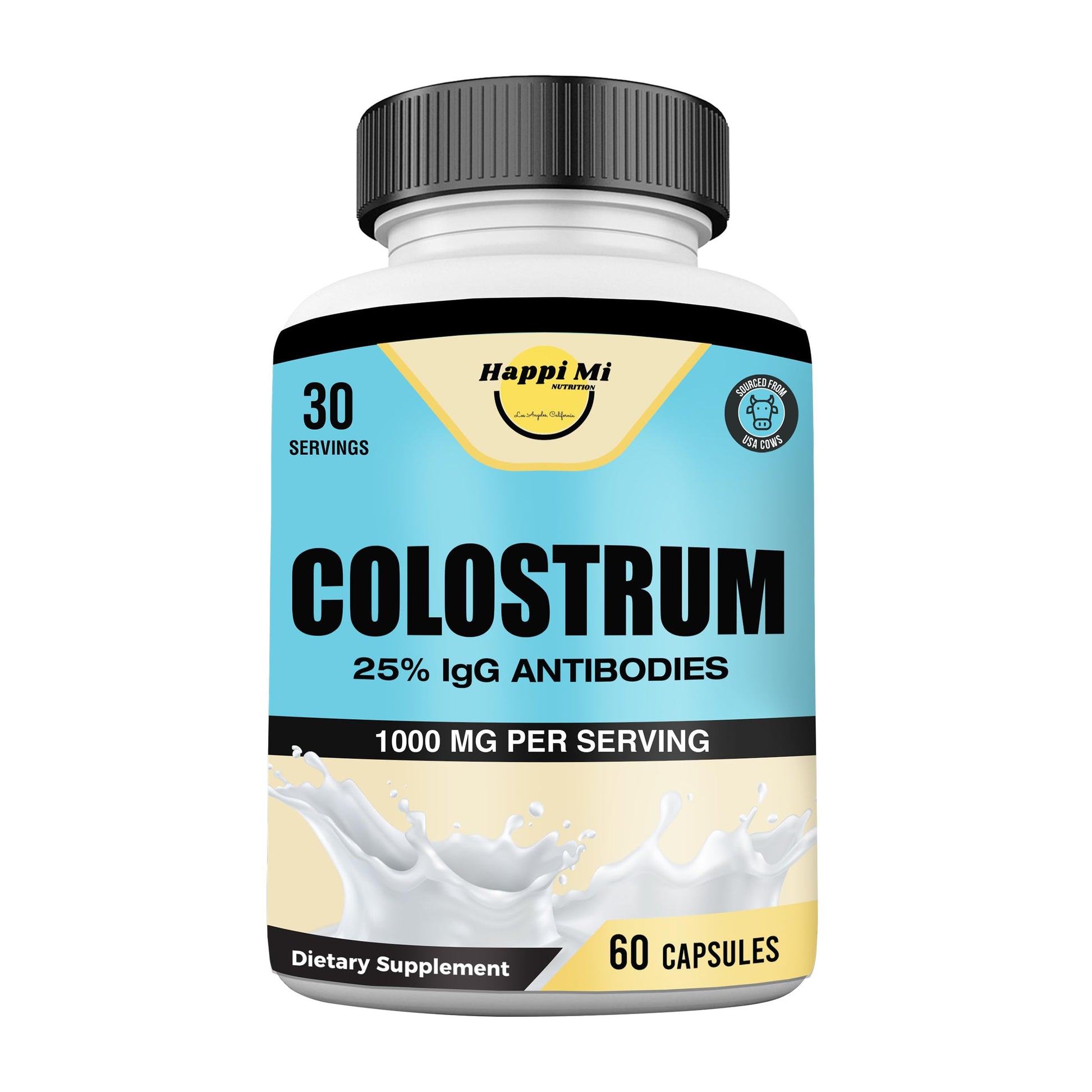 Happi Mi Nutrition Colostrum Capsules 1000mg Per Serving, 60 Count