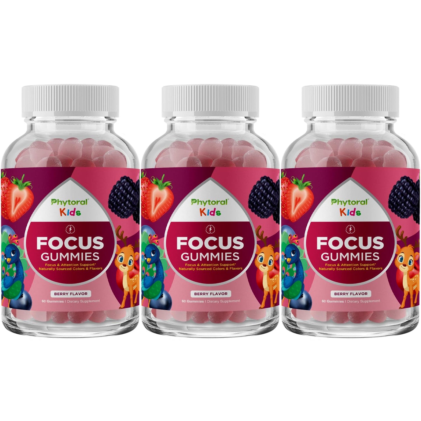 Phytoral Vegan Kids Focus Gummies 180 Count
