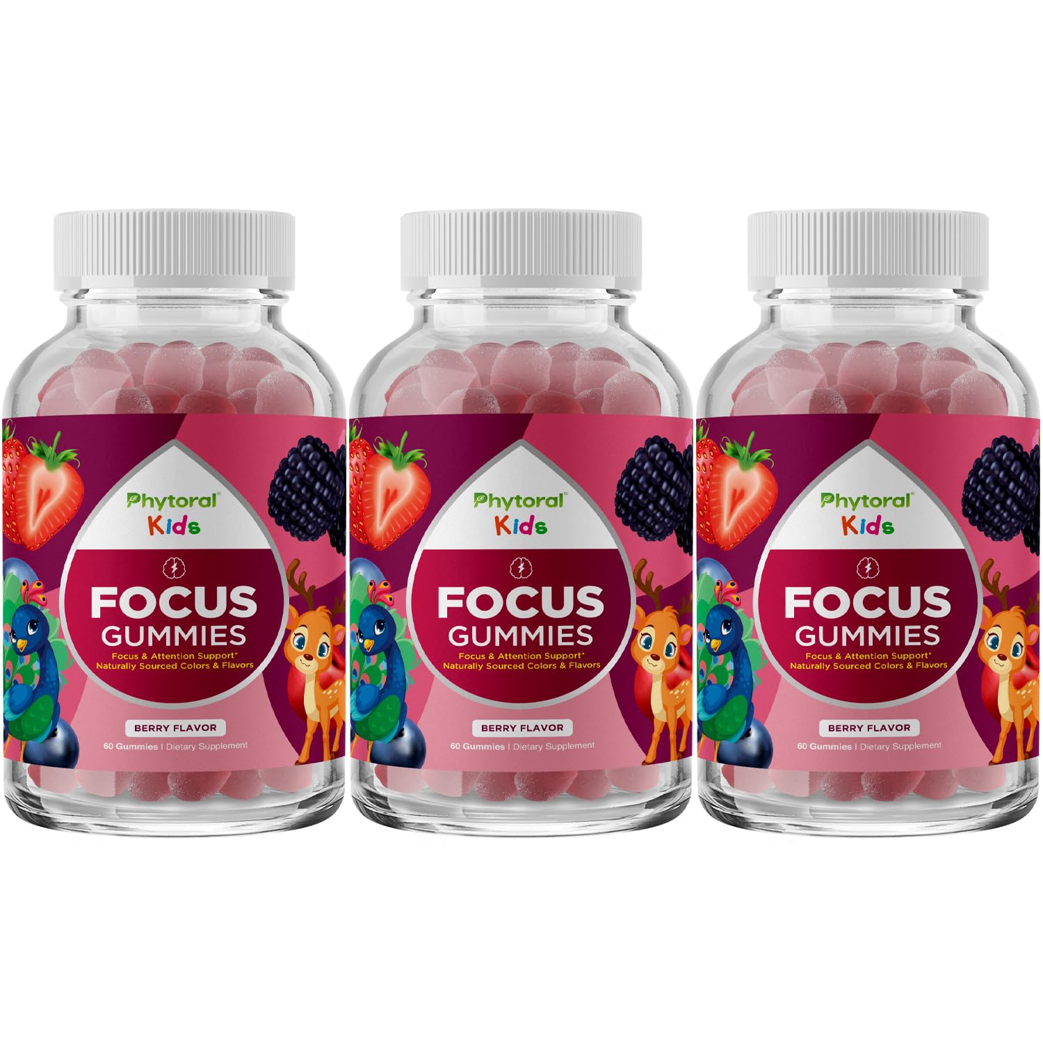 Phytoral Vegan Kids Focus Gummies 180 Count