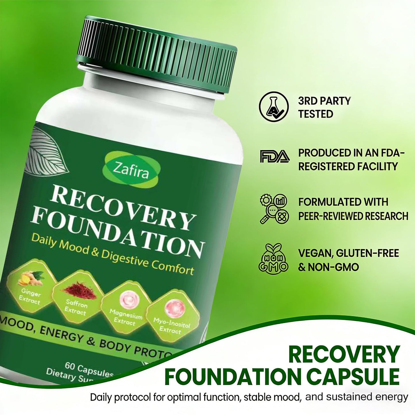 Boreome Zafira Recovery Foundation Capsules, 60 Count